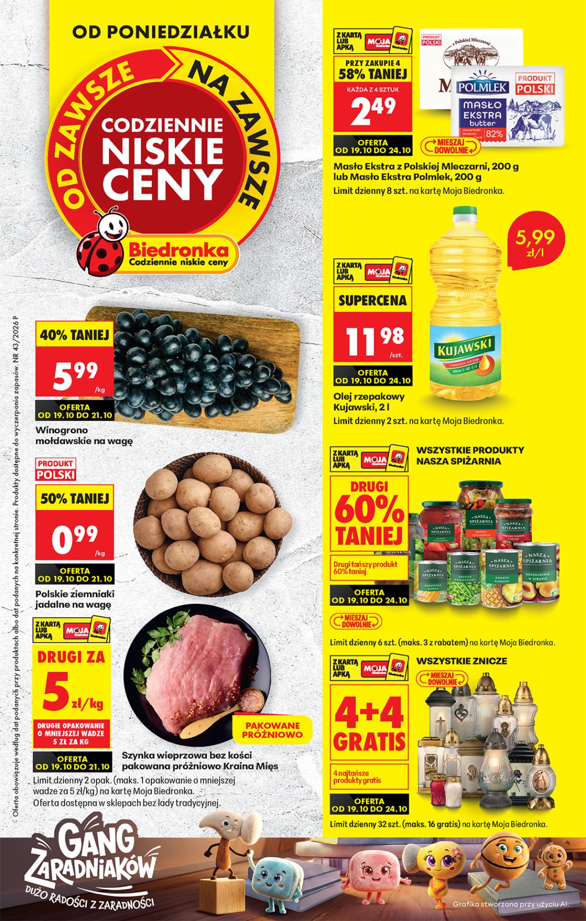 Leták Biedronka Polsko 19.10.-25.10.2026 strana 1