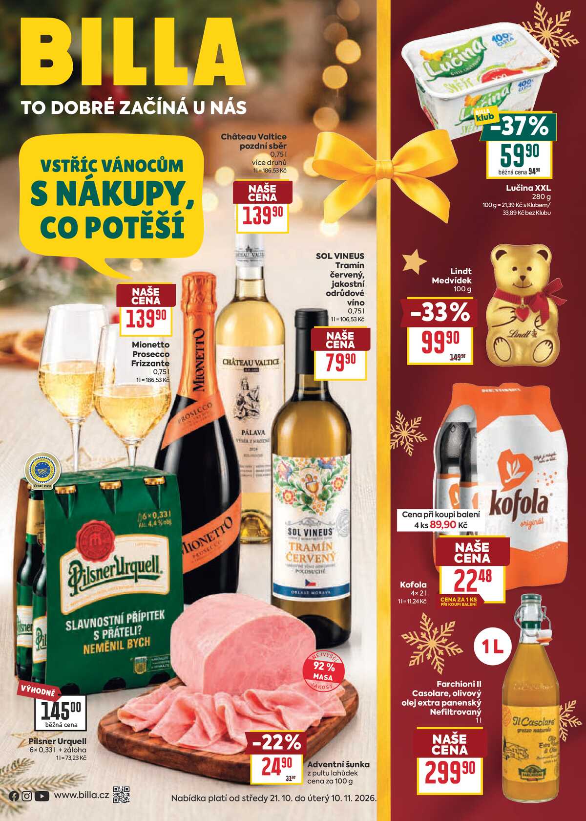 Billa katalog Vánoce od 21.10. do 10.11.2026 strana 1
