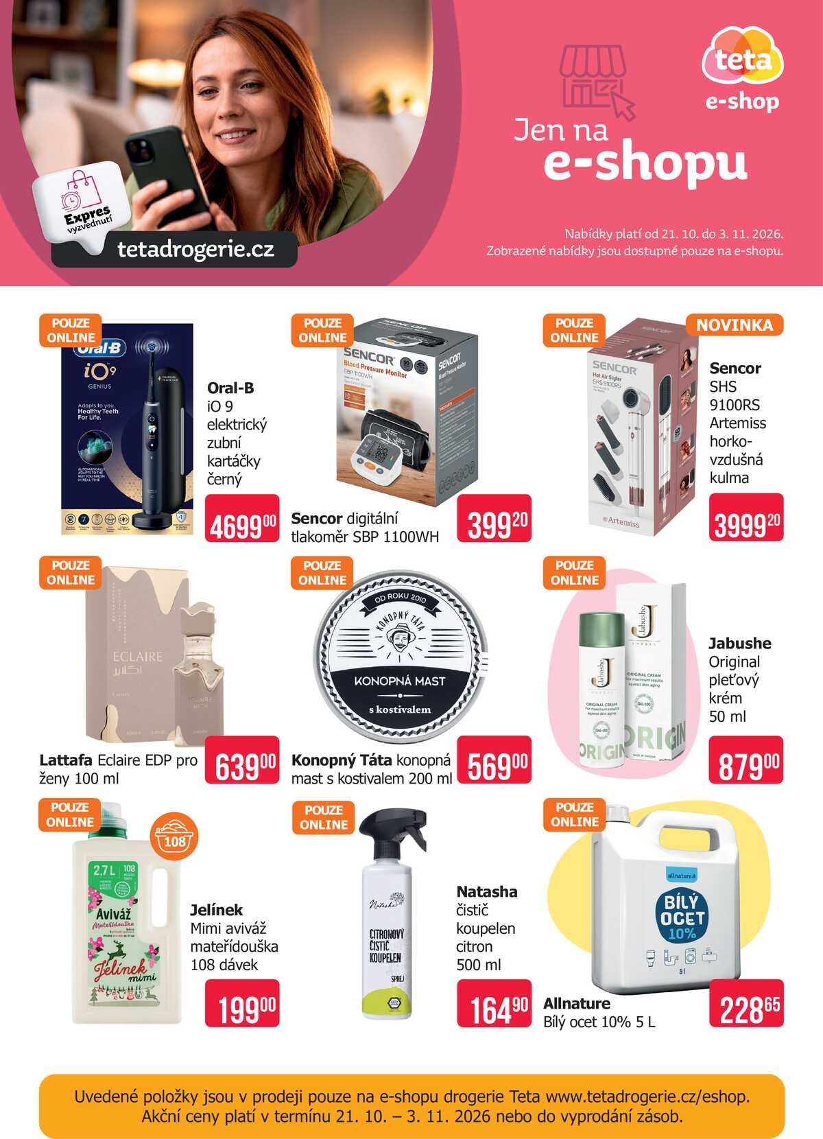 Teta drogerie eshop od 20.10. do 3.11.2026 strana 1
