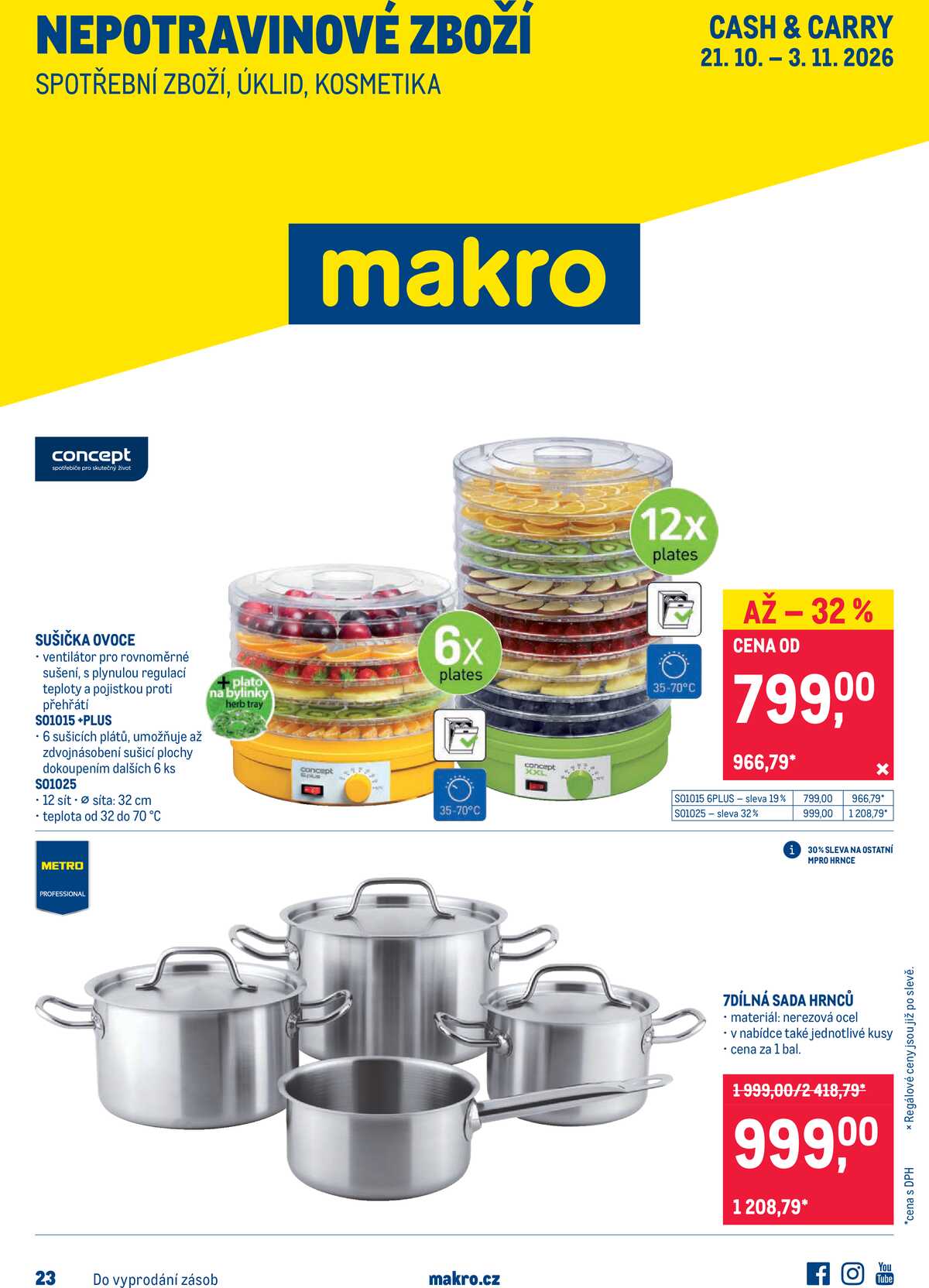 MAKRO Nepotravinové zboží do 3.11. strana 1