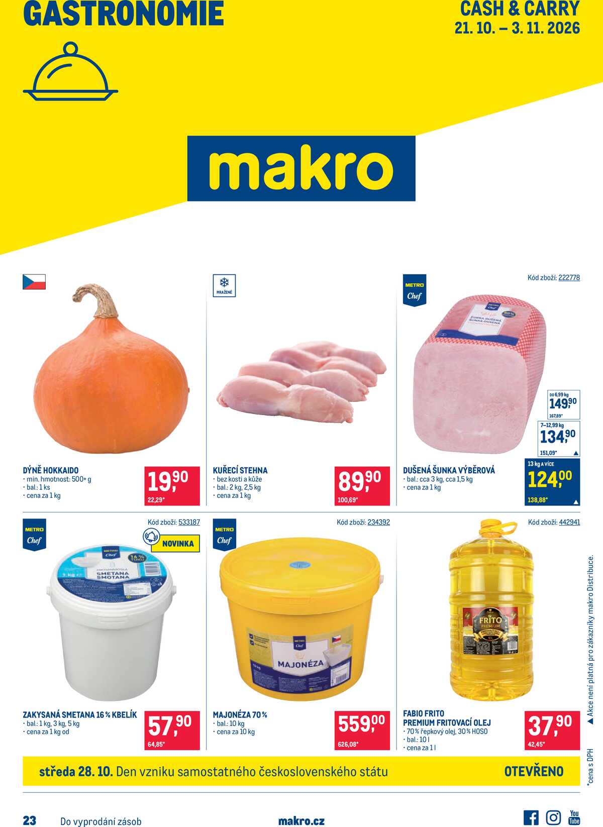 MAKRO Gastronomie do 3.11. strana 1