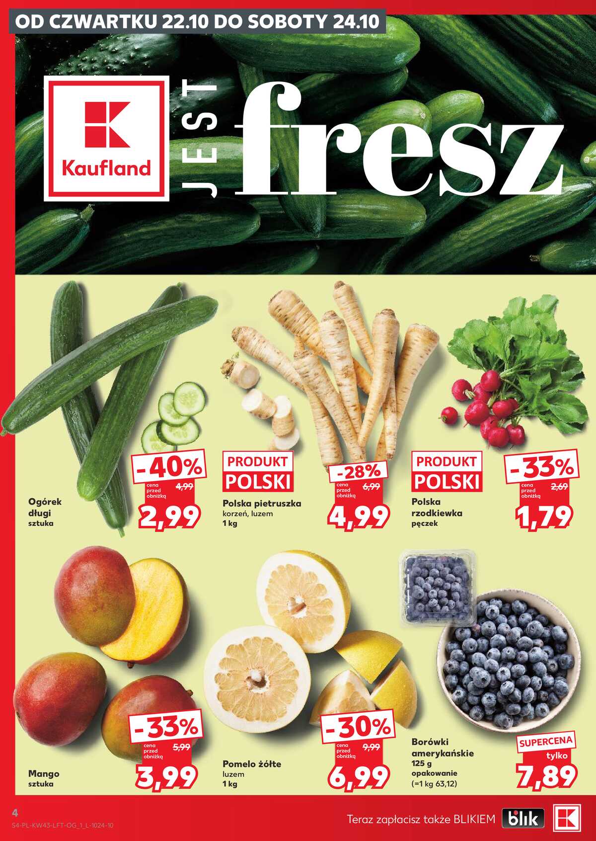 Leták Kaufland Polsko 22.10.-28.10.2026 - Týdenní zpravodaj strana 4