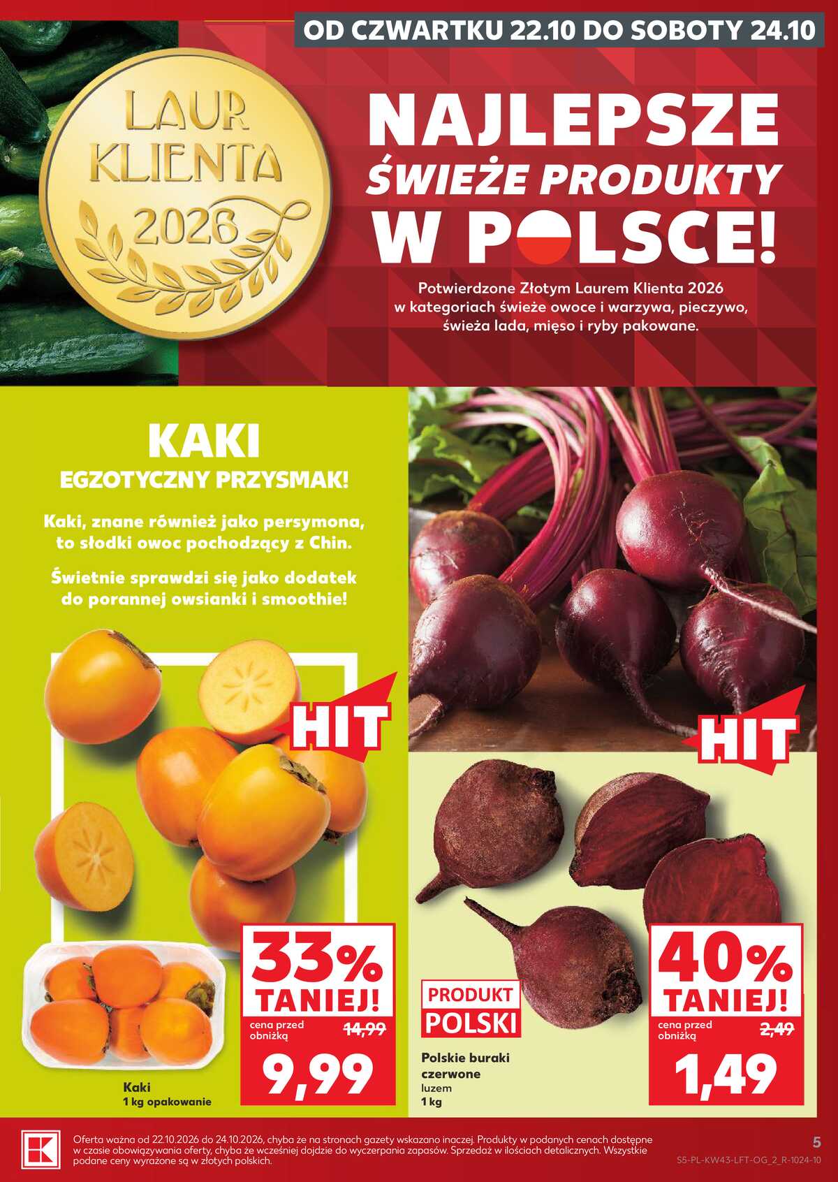 Leták Kaufland Polsko 22.10.-28.10.2026 - Týdenní zpravodaj strana 5