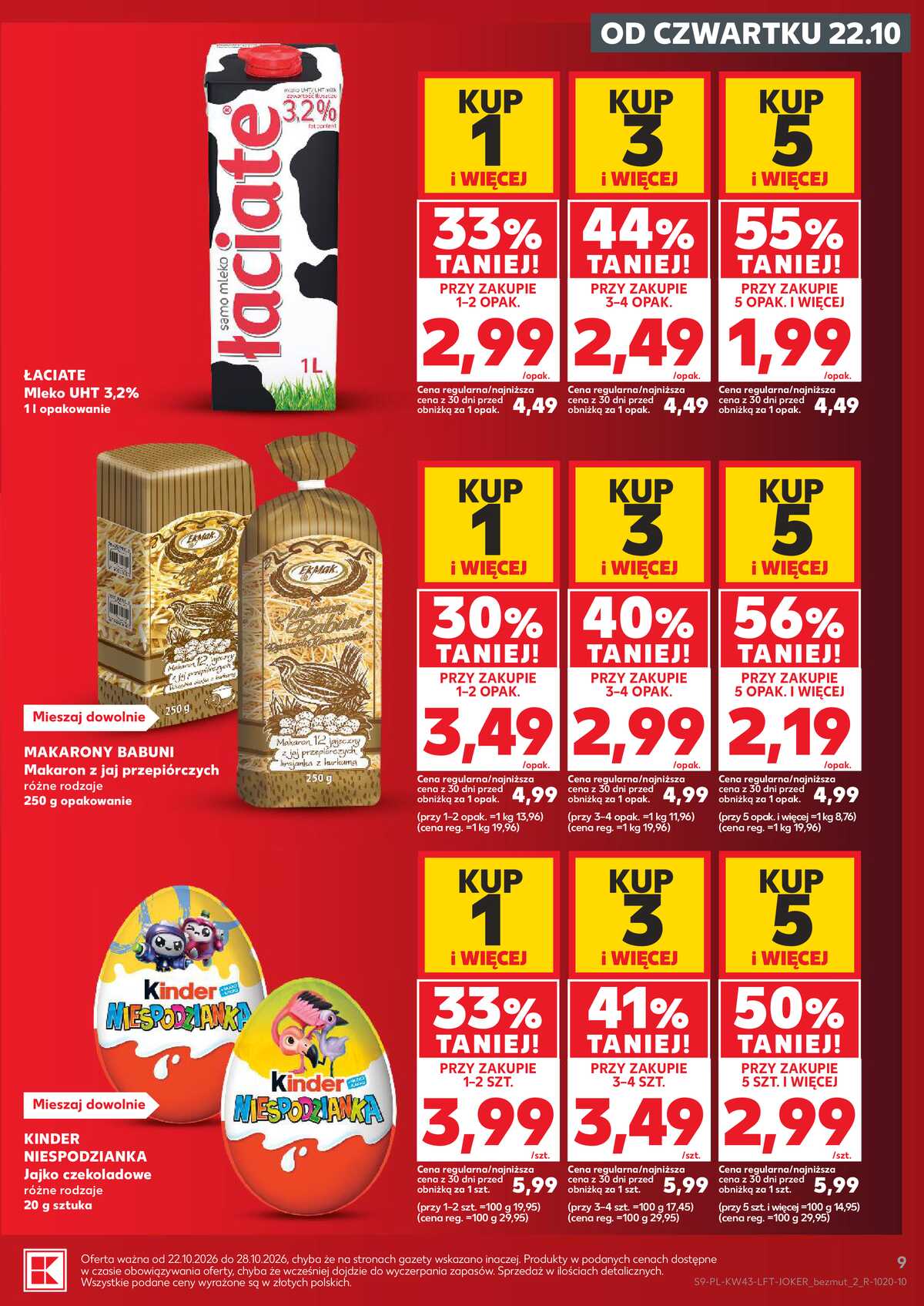 Leták Kaufland Polsko 22.10.-28.10.2026 - Týdenní zpravodaj strana 9