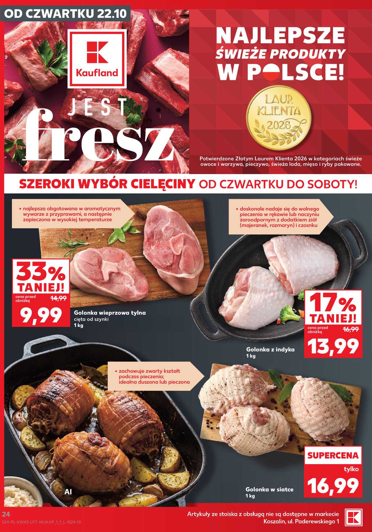 Leták Kaufland Polsko 22.10.-28.10.2026 - Týdenní zpravodaj strana 24