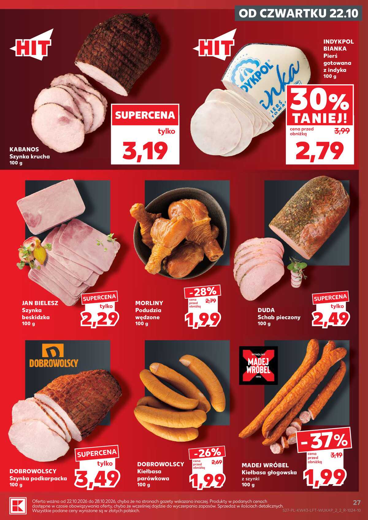 Leták Kaufland Polsko 22.10.-28.10.2026 - Týdenní zpravodaj strana 27
