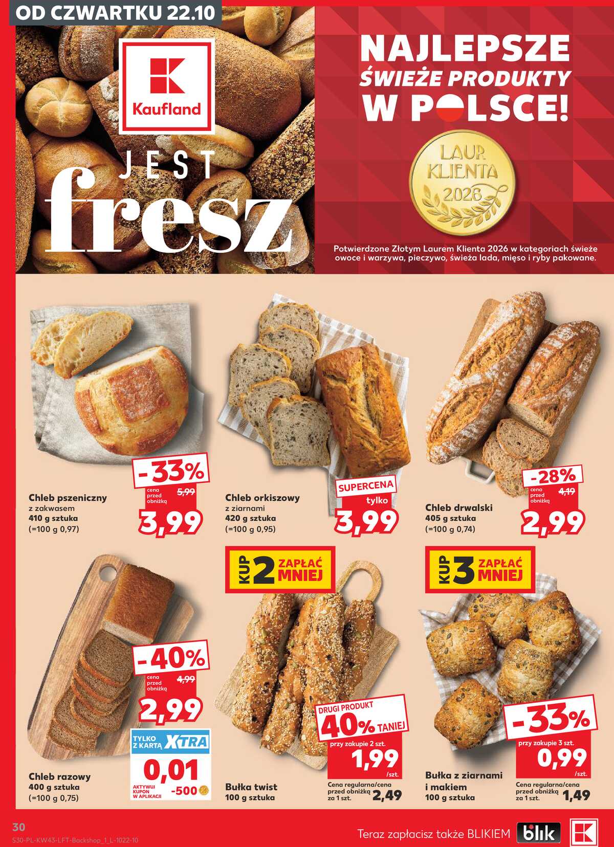 Leták Kaufland Polsko 22.10.-28.10.2026 - Týdenní zpravodaj strana 30