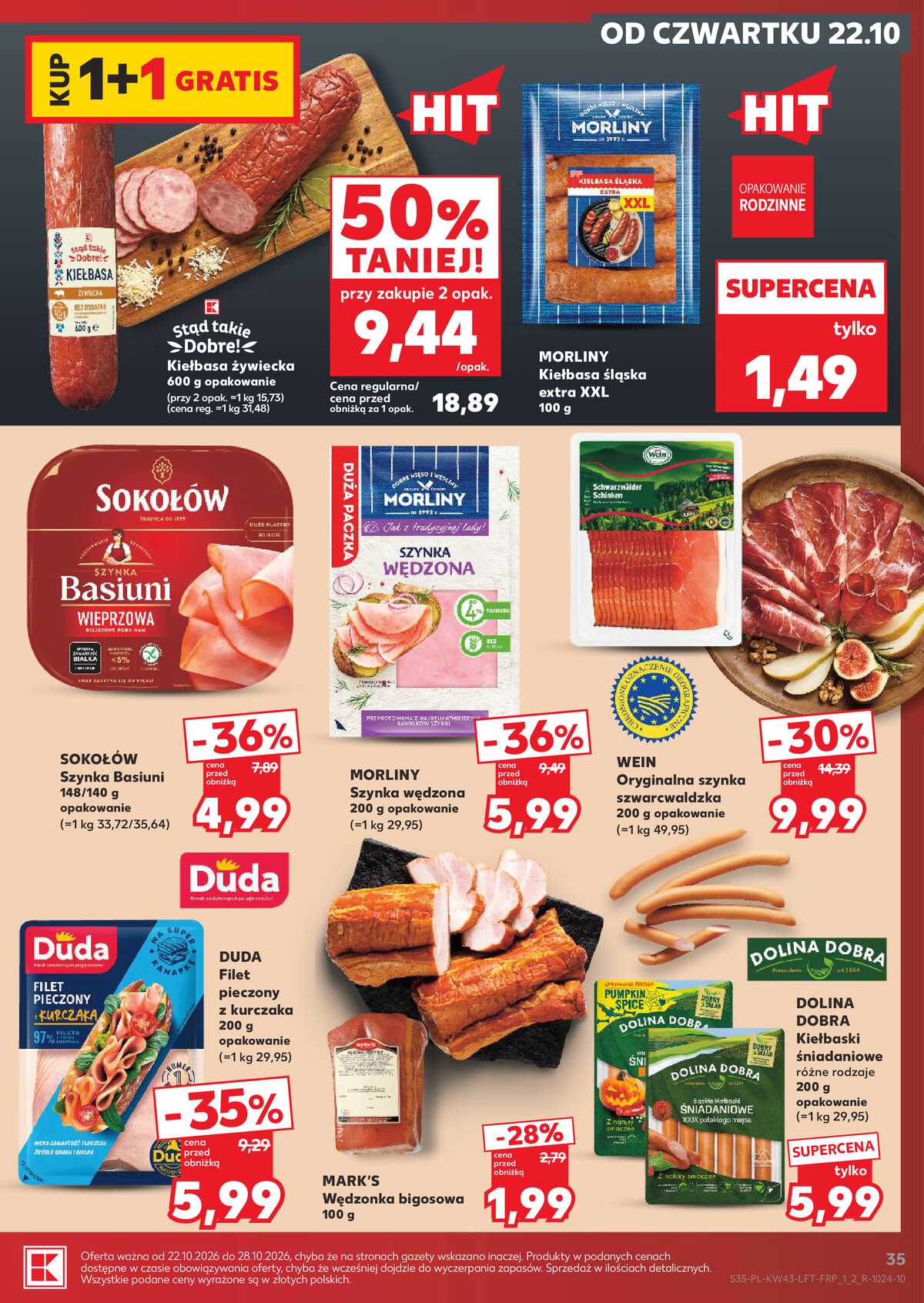 Leták Kaufland Polsko 22.10.-28.10.2026 - Týdenní zpravodaj strana 35