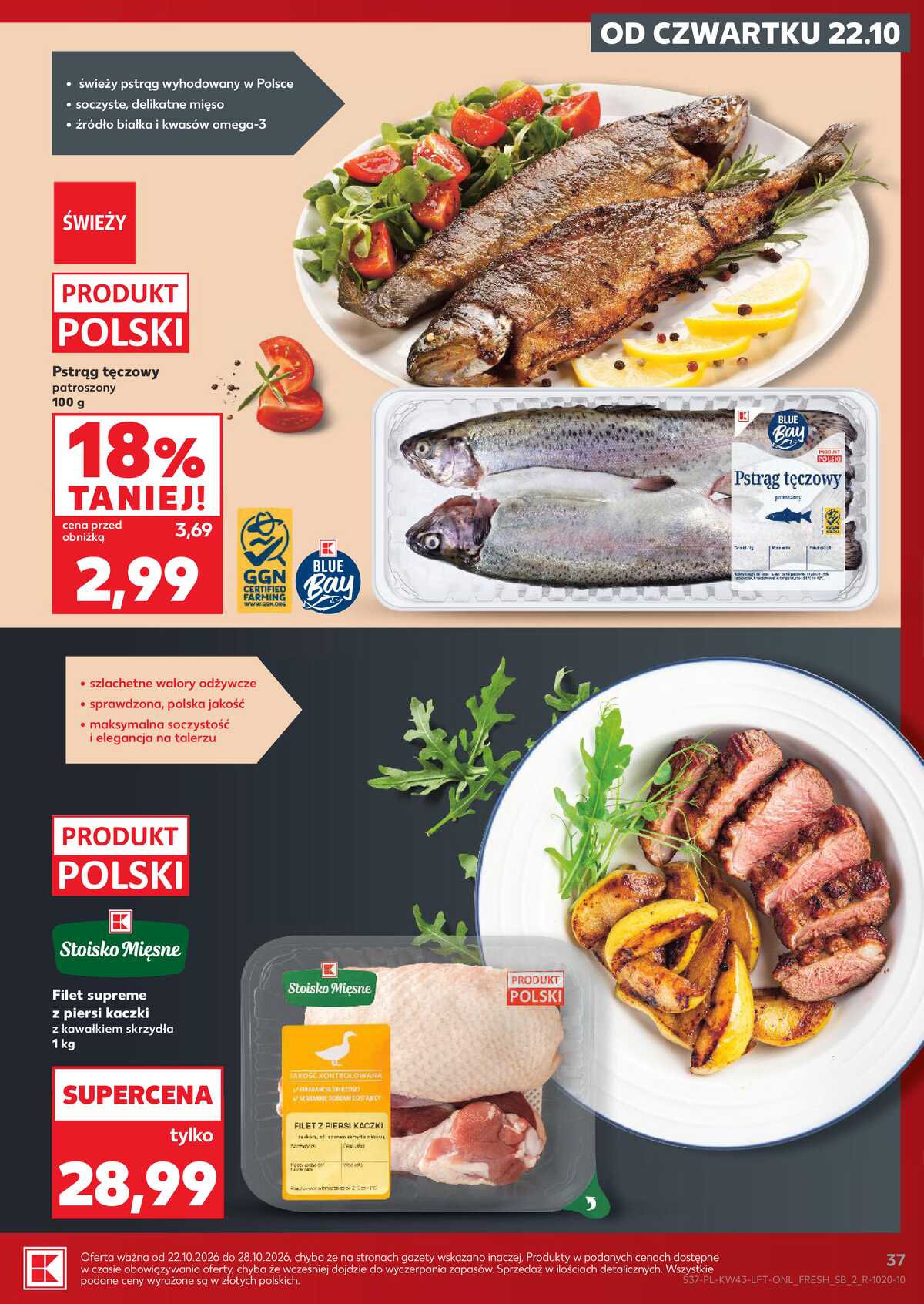 Leták Kaufland Polsko 22.10.-28.10.2026 - Týdenní zpravodaj strana 37