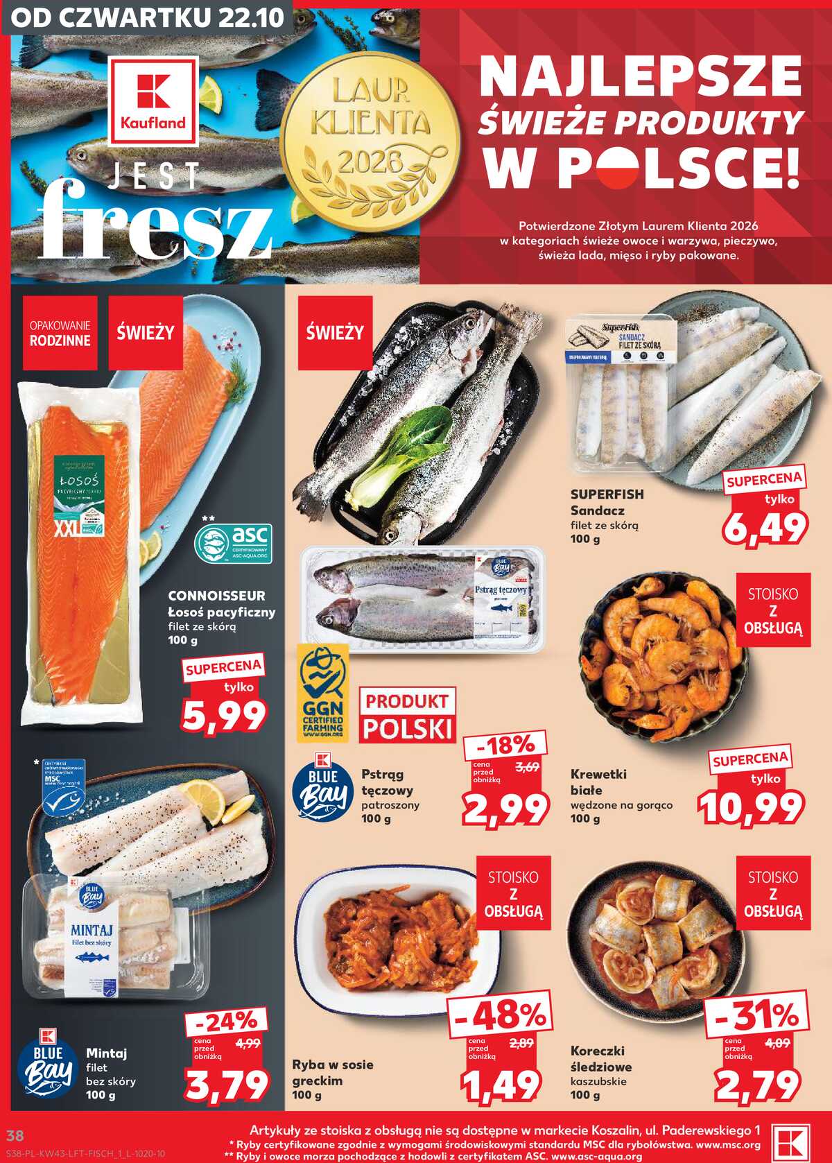 Leták Kaufland Polsko 22.10.-28.10.2026 - Týdenní zpravodaj strana 38