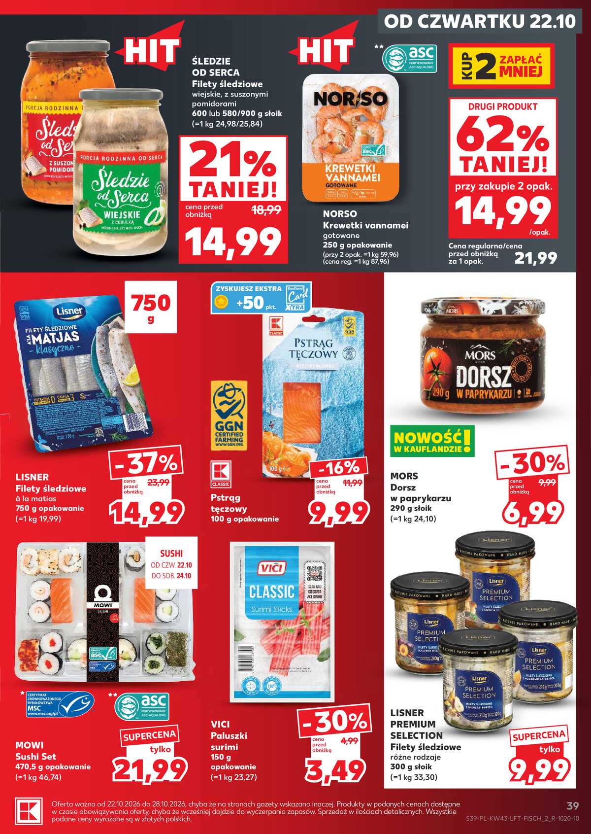 Leták Kaufland Polsko 22.10.-28.10.2026 - Týdenní zpravodaj strana 39
