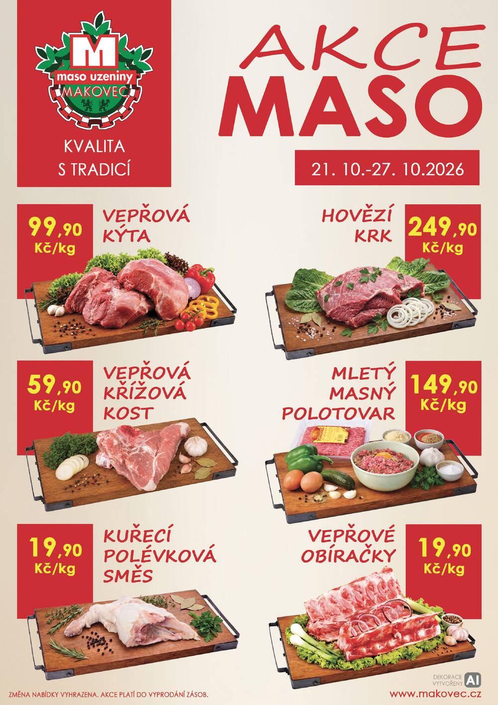 Leták MAKOVEC a.s. – maso uzeniny - Makovec 2.skupina od 21.10. do 27.10.2026 - strana 1 Leták MAKOVEC a.s. – maso uzeniny - Makovec 2.skupina od 21.10. do 27.10.2026 - strana 1