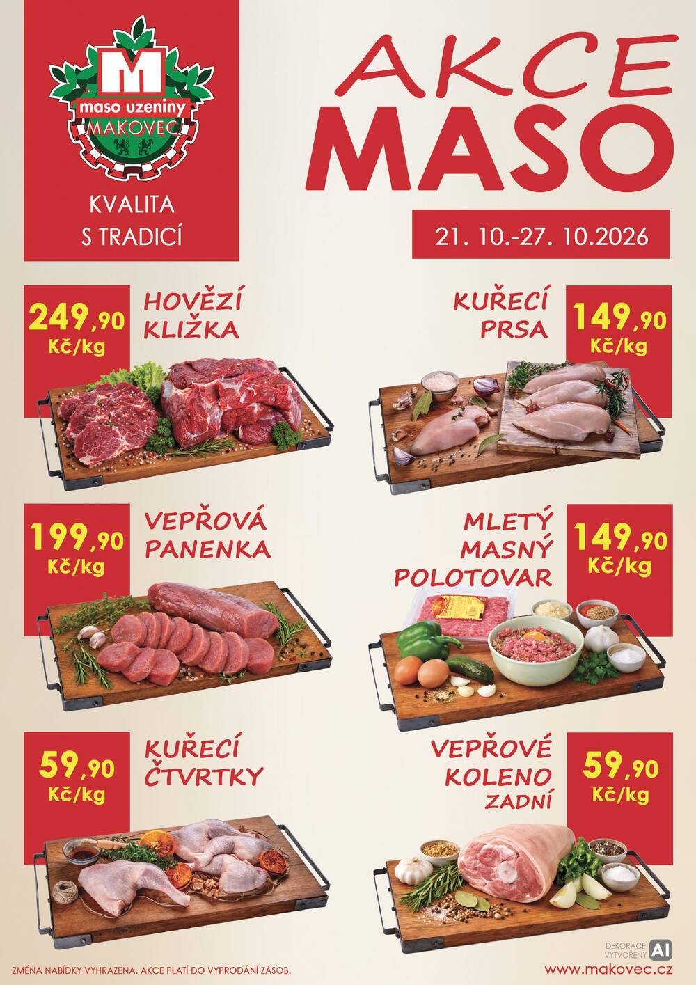 Leták MAKOVEC a.s. – maso uzeniny - Makovec 4.skupina od 21.10. do 27.10.2026 - strana 1 Leták MAKOVEC a.s. – maso uzeniny - Makovec 4.skupina od 21.10. do 27.10.2026 - strana 1