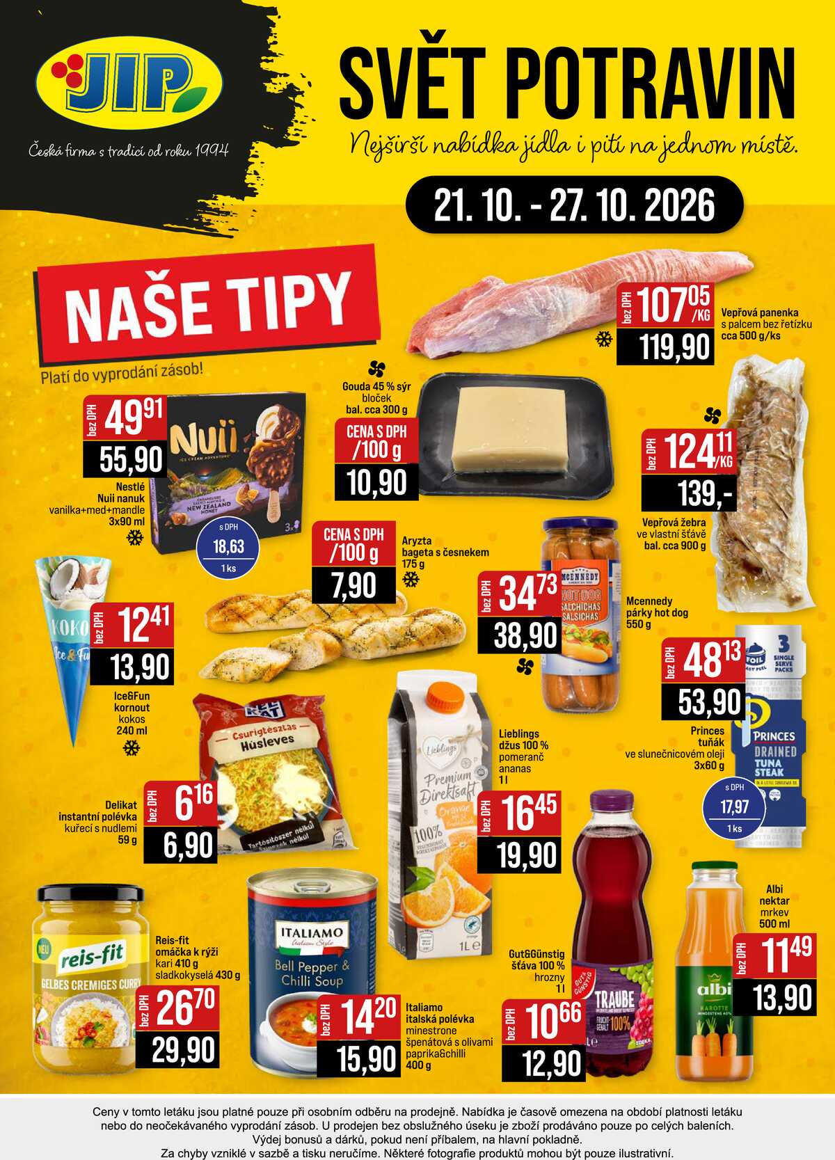 JIP Cash & Carry Brno, Praha, Ostrava, Jilemnice, Pardubice, Ostrava, Karlovy Vary, Olomouc a Zlín od 21.10. do 27.10.2026 strana 20