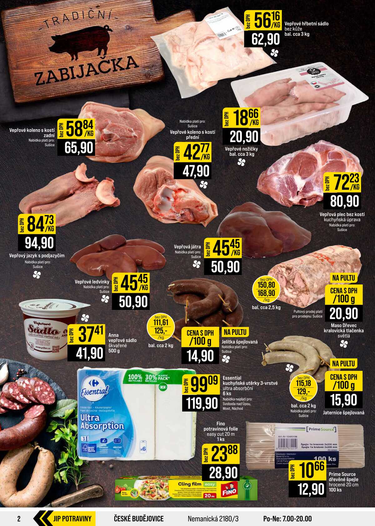 JIP Cash & Carry České Budějovice, Most, Náchod, Polička, Sušice a Svoboda nad Úpou od 21.10. do 27.10.2026 strana 2