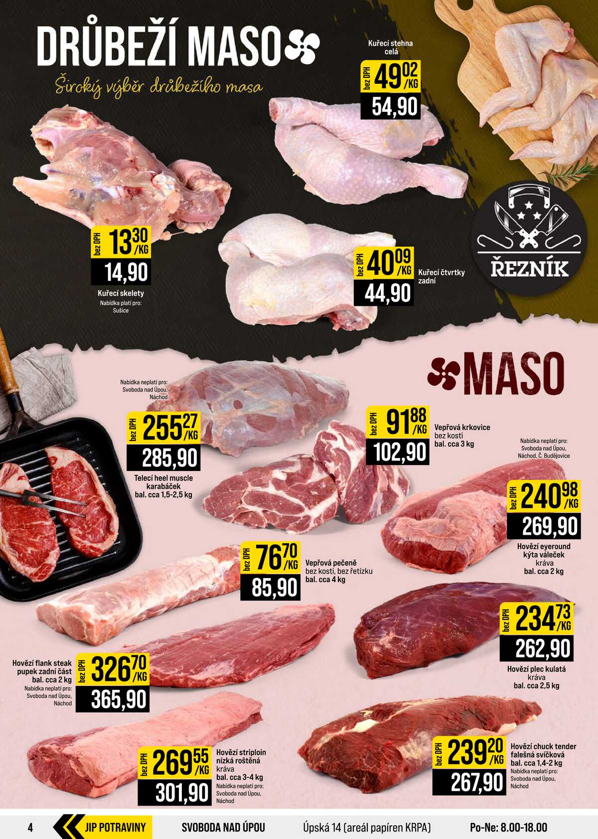 JIP Cash & Carry České Budějovice, Most, Náchod, Polička, Sušice a Svoboda nad Úpou od 21.10. do 27.10.2026 strana 4