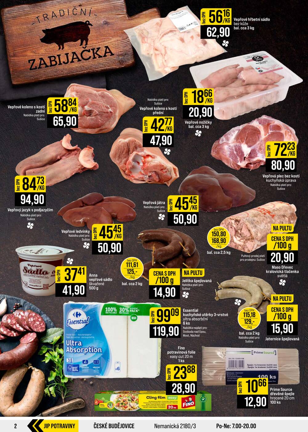 Leták JIP - JIP Cash & Carry České Budějovice, Most, Náchod, Polička, Sušice a Svoboda nad Úpou od 21.10. do 27.10.2026 - strana 2