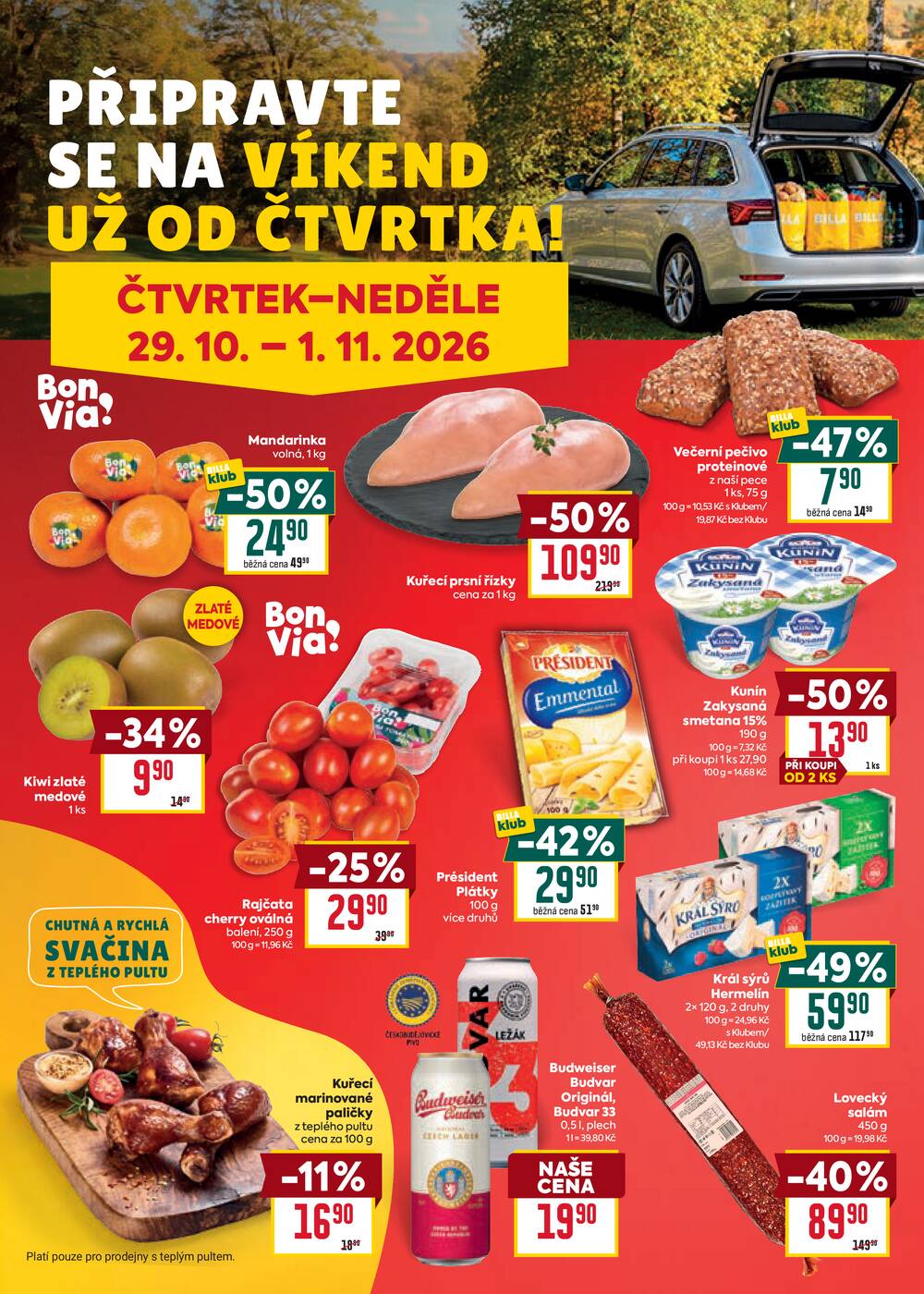 BILLA od 28.10. do 3.11.2026