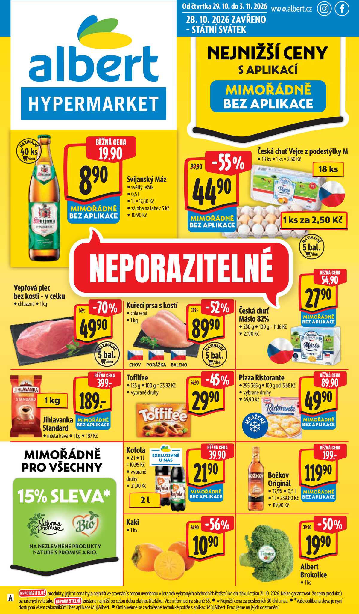 Albert  Hypermarket od 29.10. do 3.11.2026 strana 1