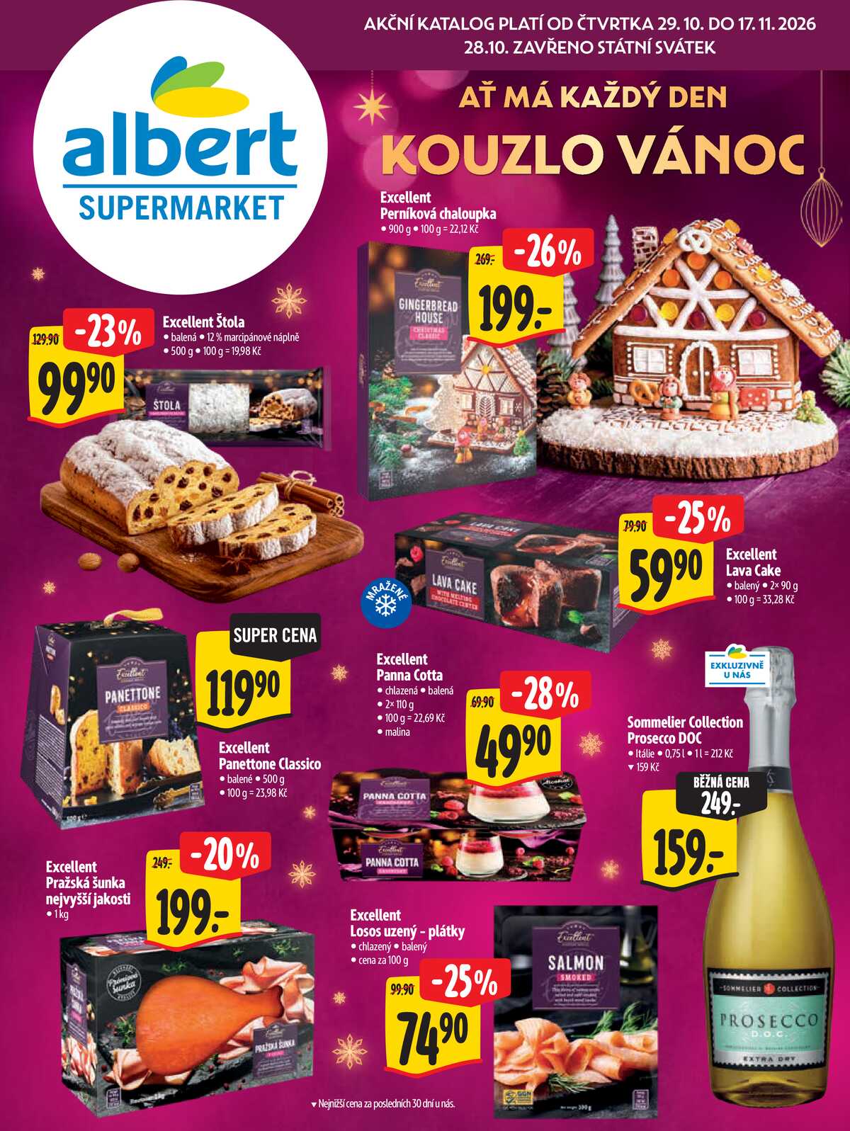 Albert Supermarket katalog Vánoce od 29.10. do 17.11.2026 strana 1