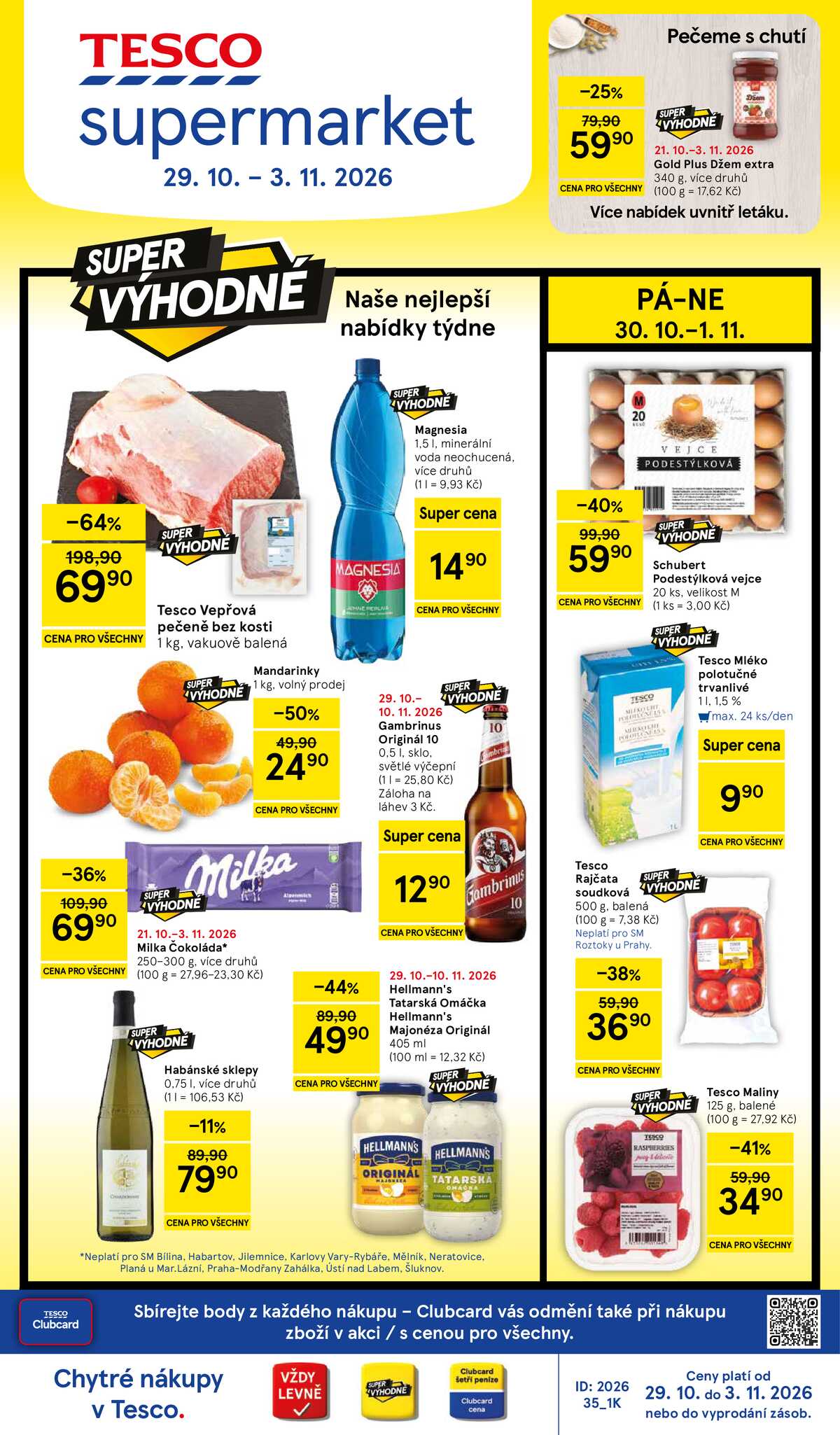 Tesco supermarkety od 29.10. do 3.11.2026 strana 1
