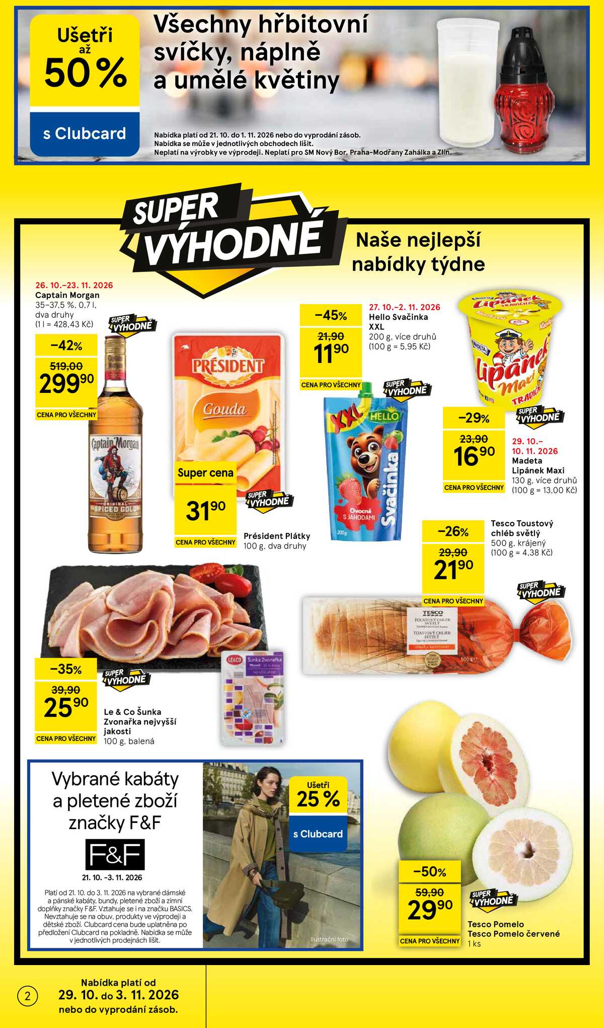 Tesco supermarkety od 29.10. do 3.11.2026 strana 2