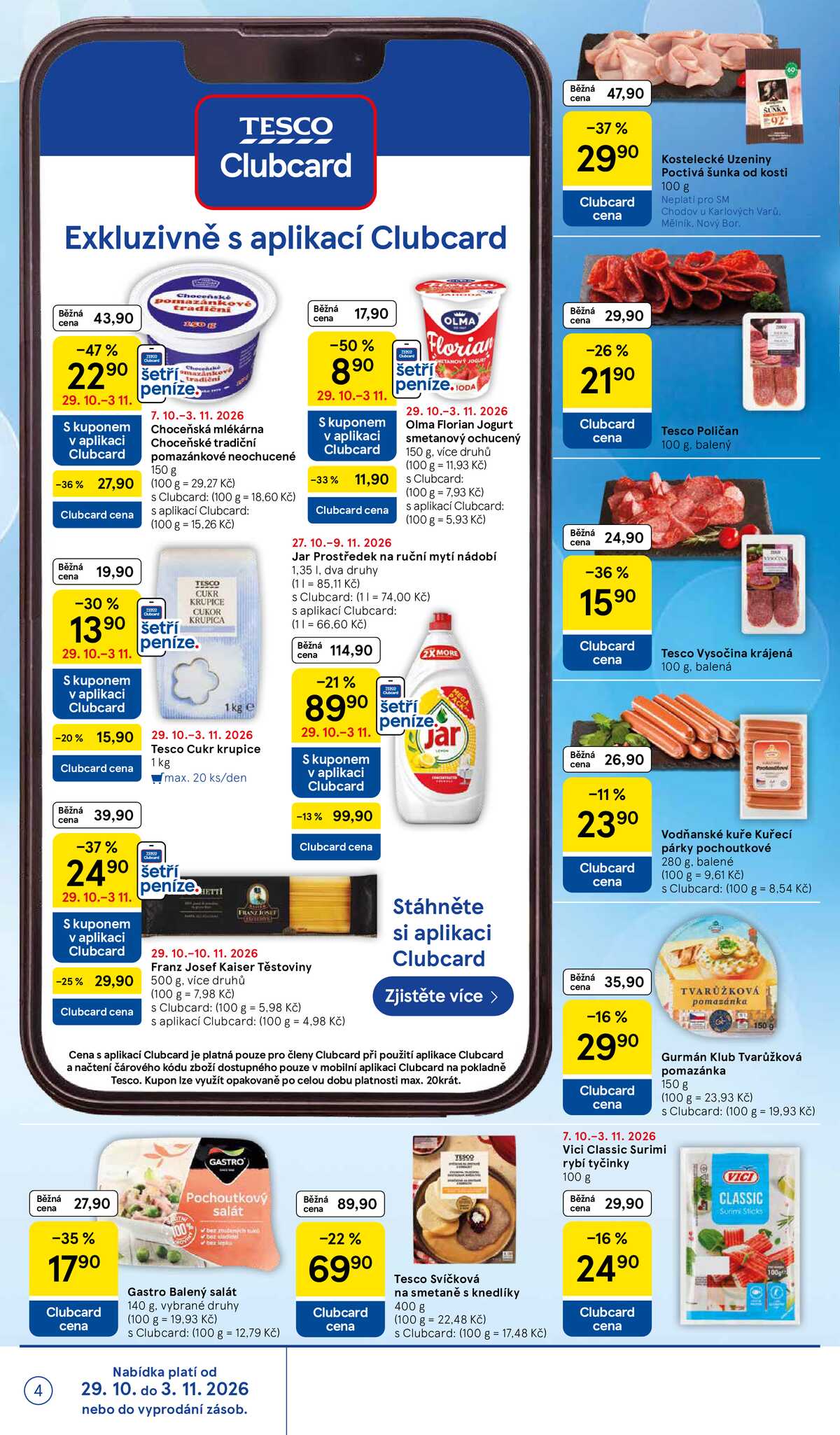 Tesco supermarkety od 29.10. do 3.11.2026 strana 4