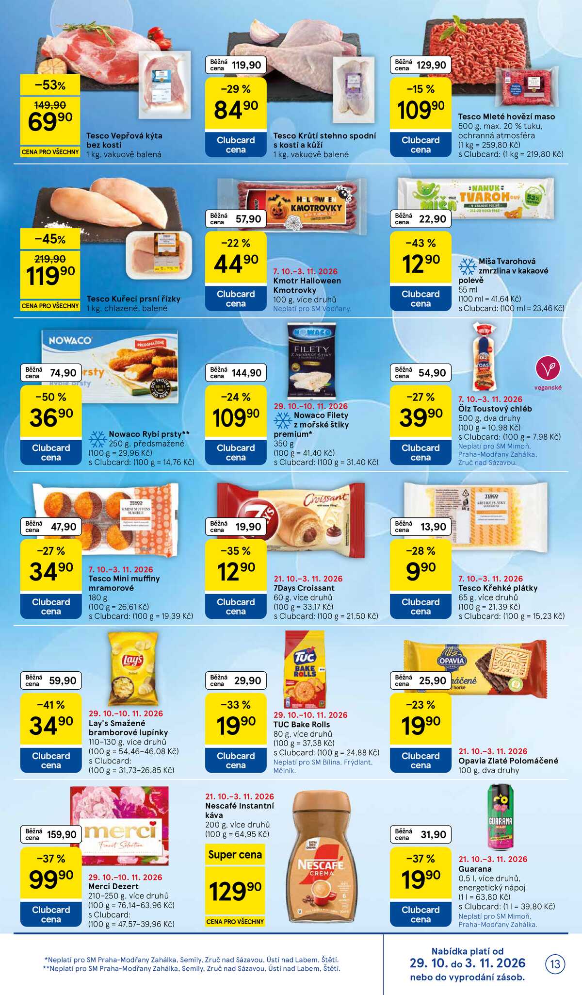 Tesco supermarkety od 29.10. do 3.11.2026 strana 13