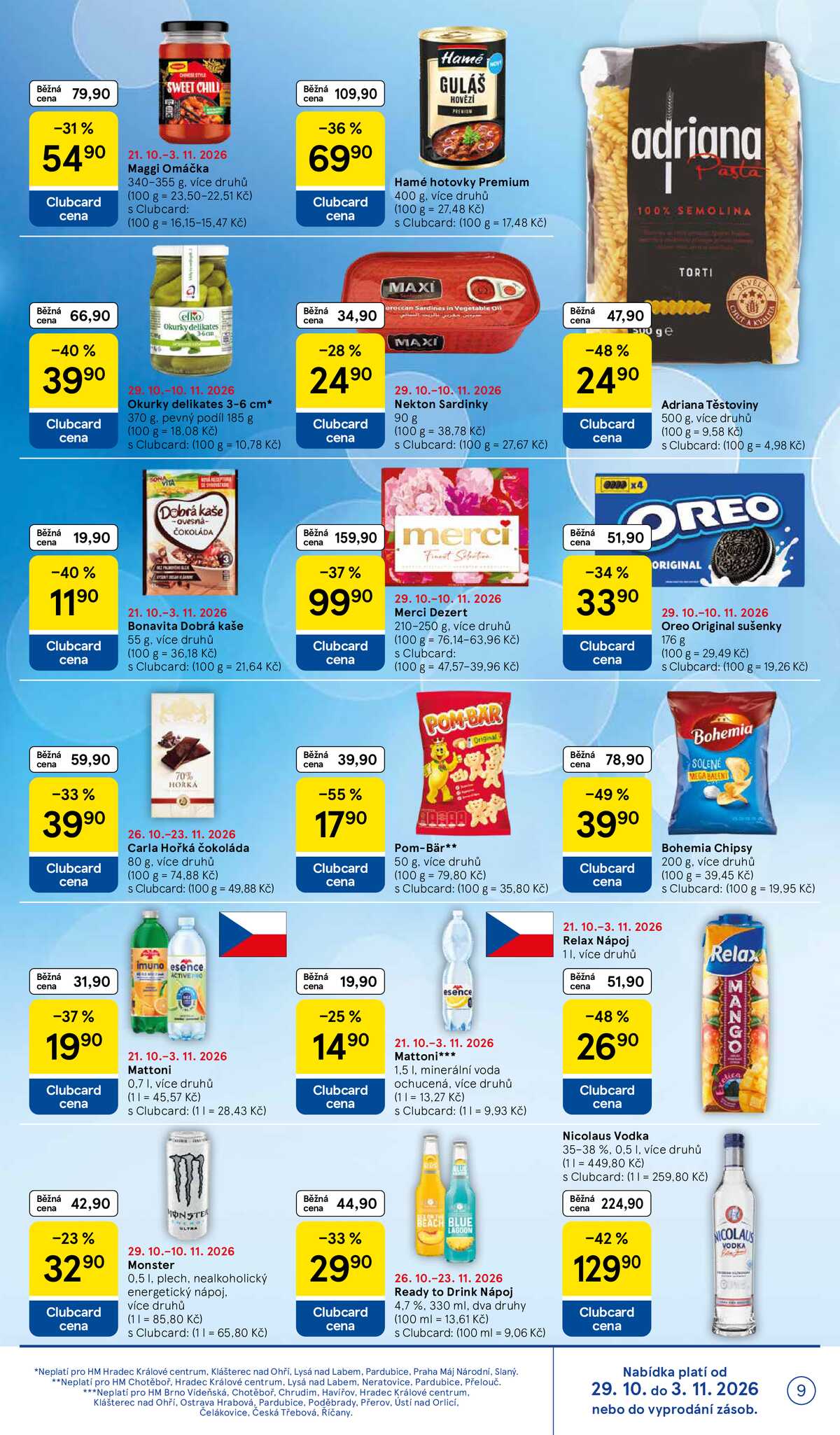 Tesco hypermarkety od 29.10. do 3.11.2026 strana 9