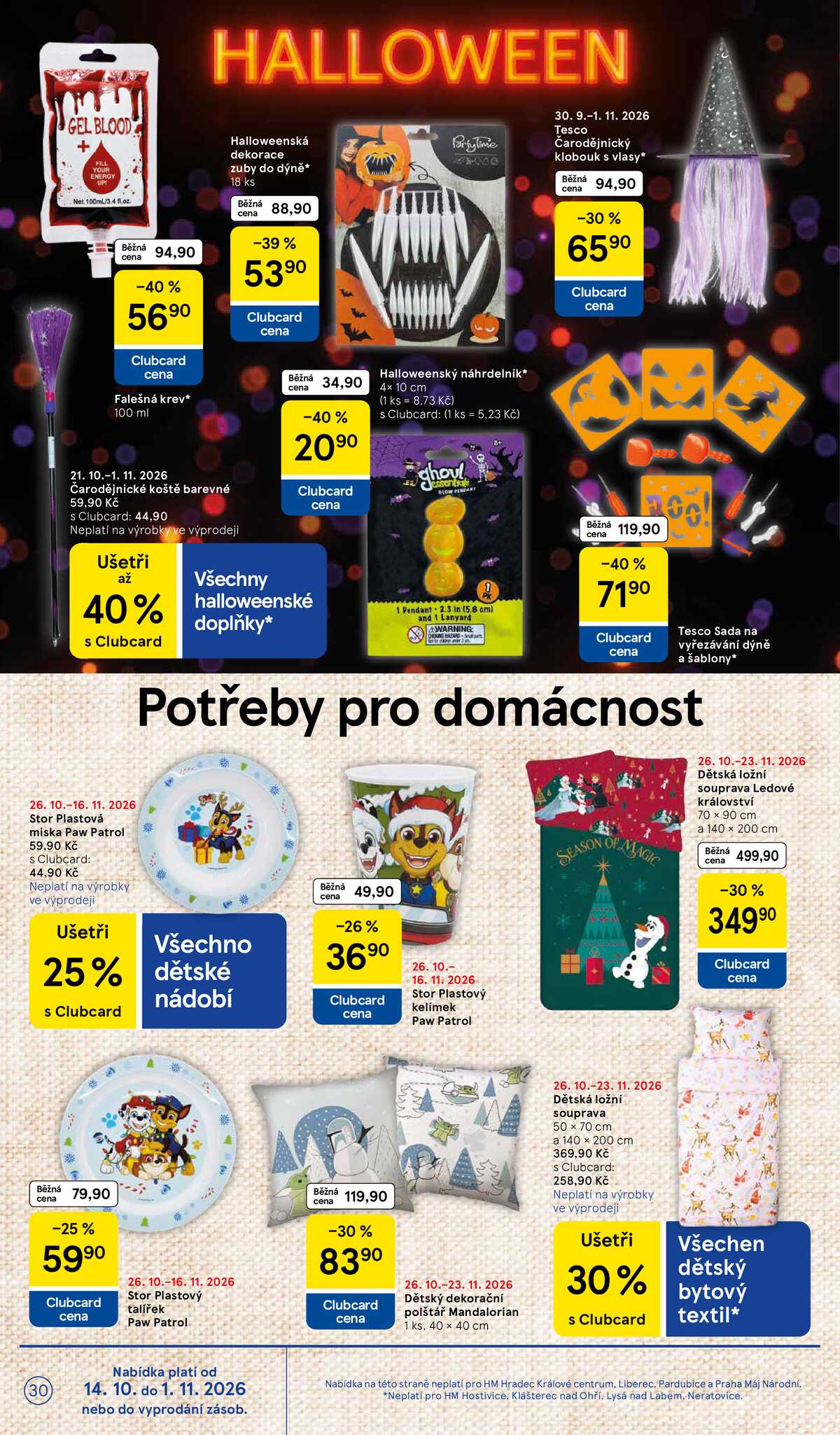 Tesco hypermarkety od 29.10. do 3.11.2026 strana 30
