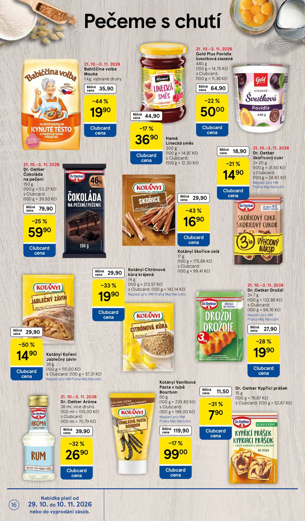 Tesco hypermarkety od 29.10. do 3.11.2026