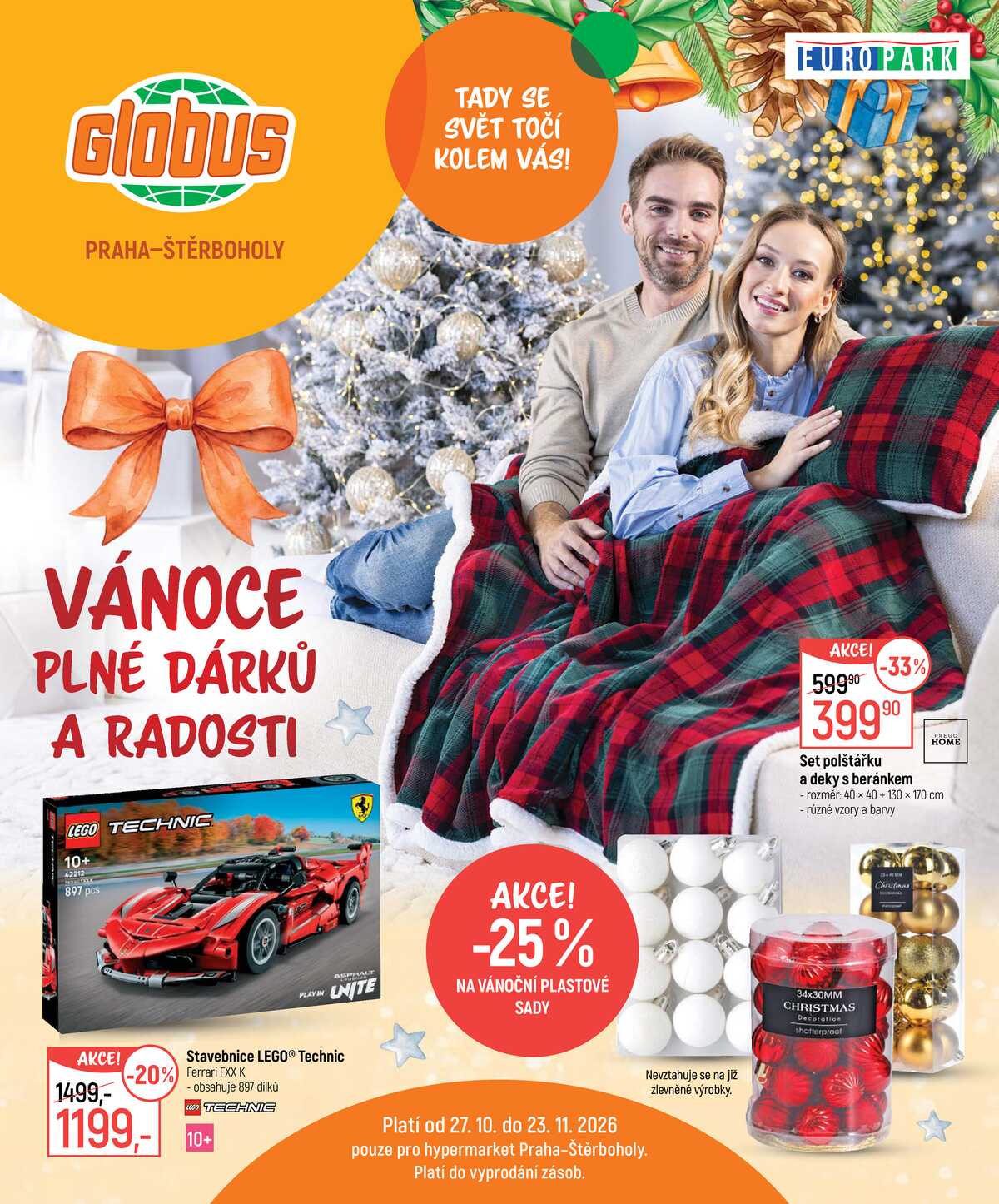 Akční leták Globus 27.10. - 23.11.2026 - Globus Praha - Štěrboholy strana 1