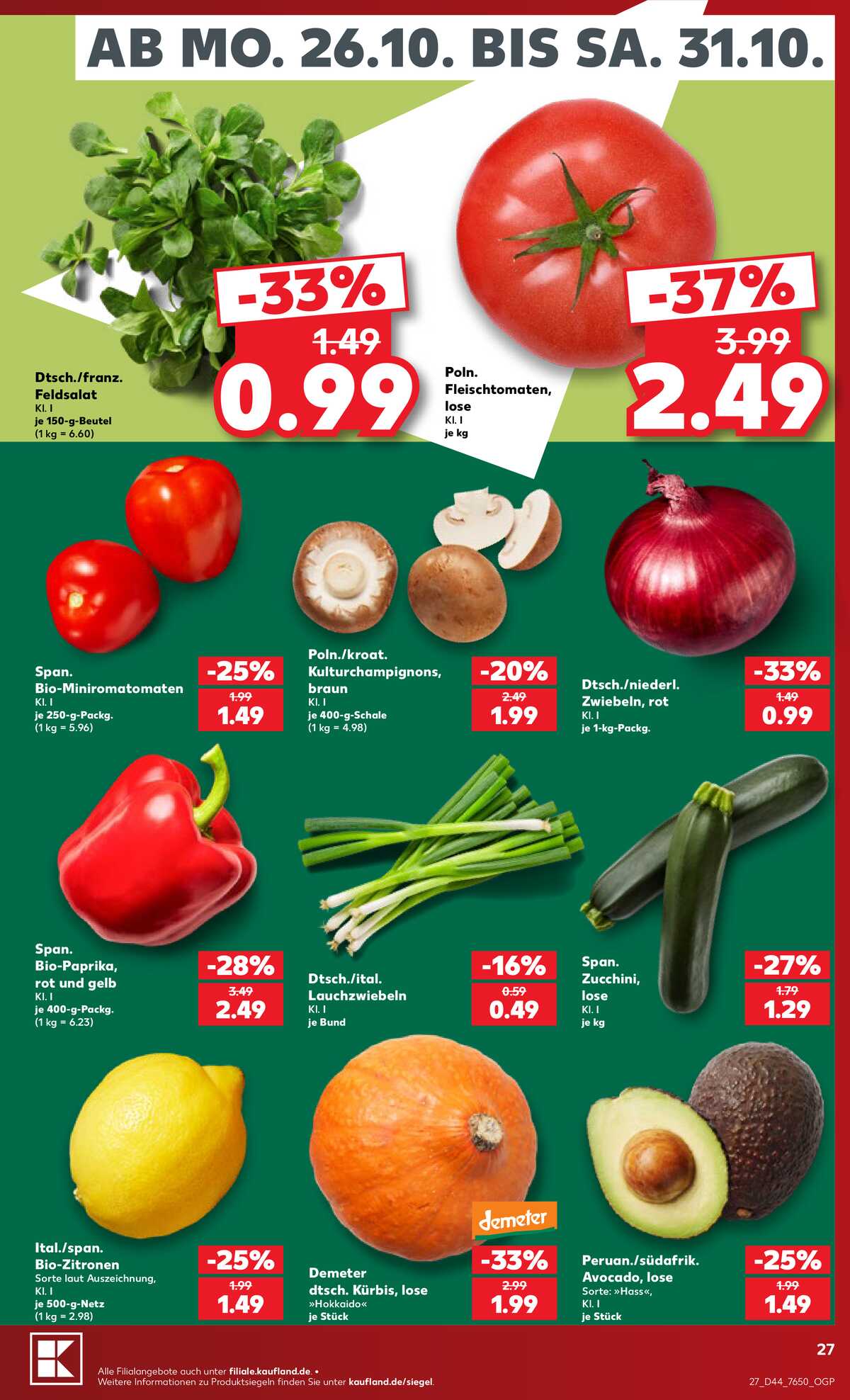 Leták Kaufland Německo 24.10.-24.10.2026 strana 27