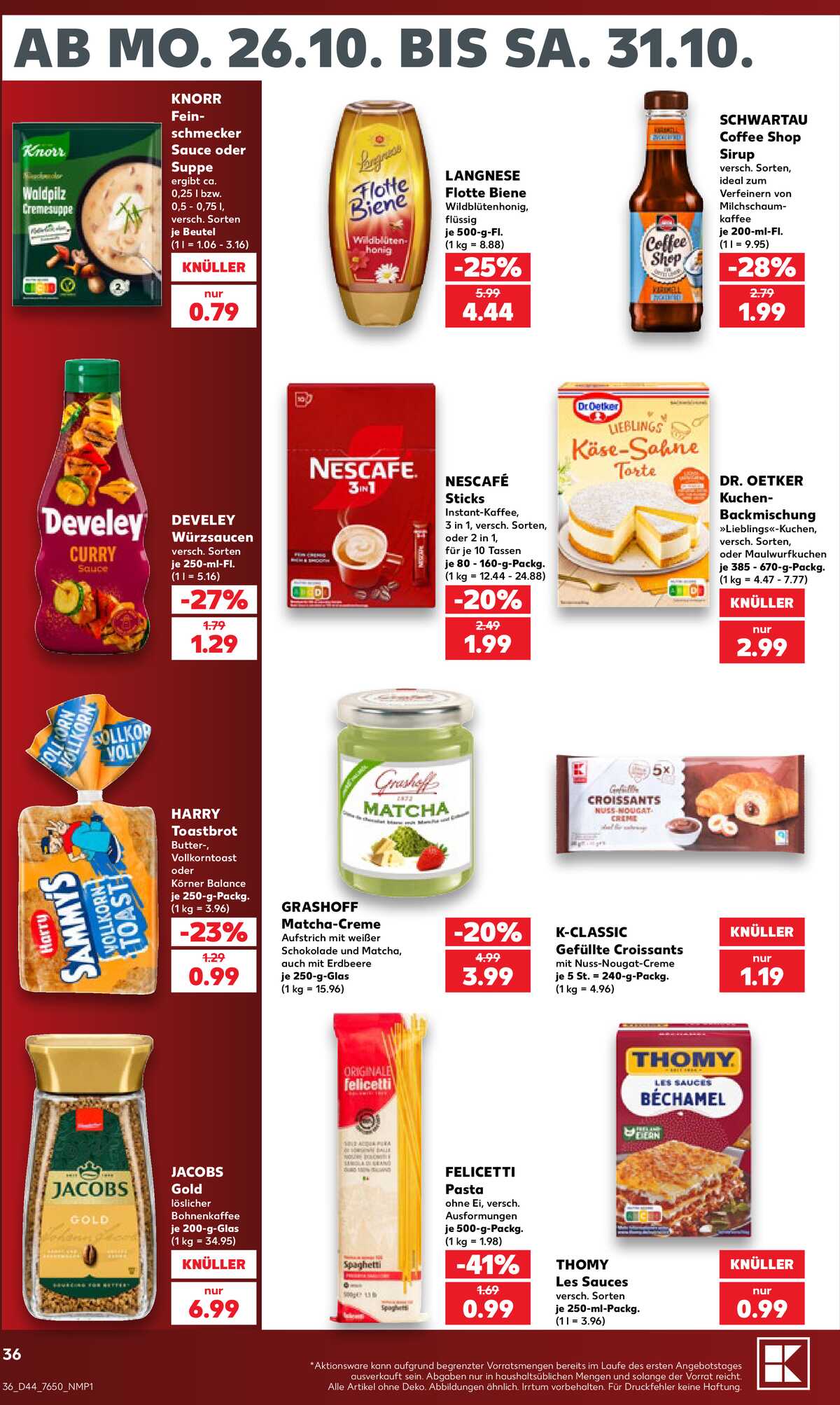 Leták Kaufland Německo 24.10.-24.10.2026 strana 36