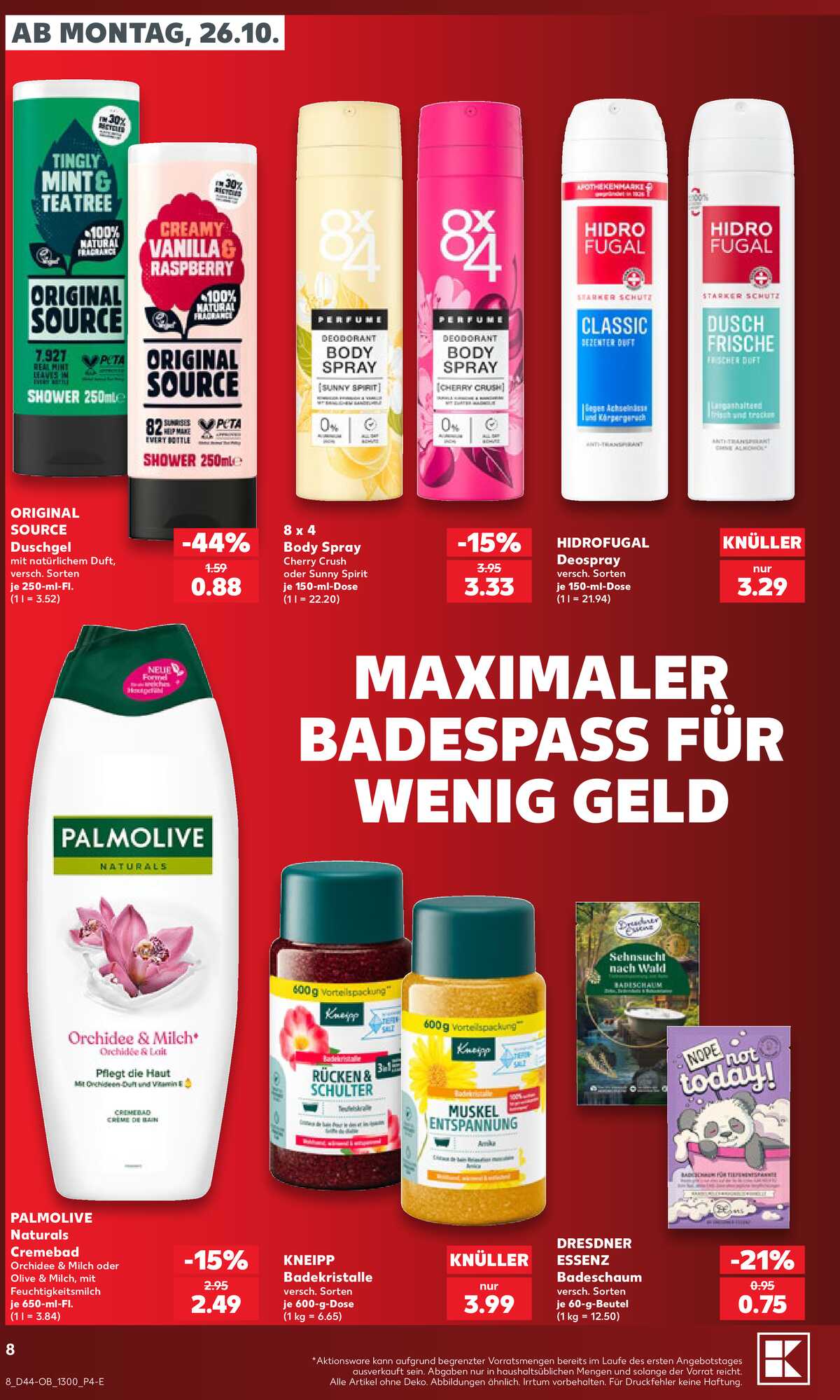Leták Kaufland Německo 26.10.-7.11.2026 strana 8