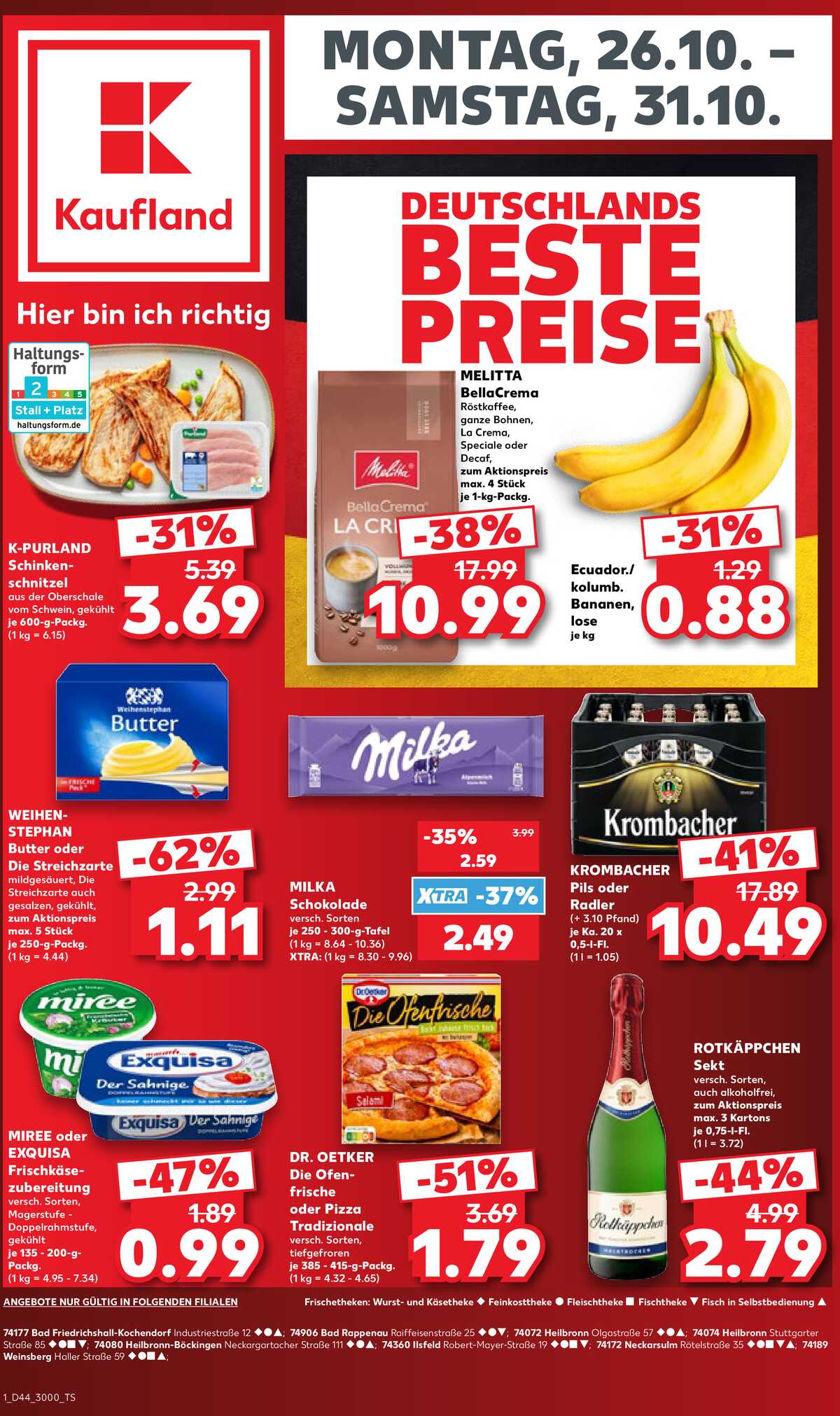 Leták Kaufland Německo 25.10.-31.10.2026 strana 1