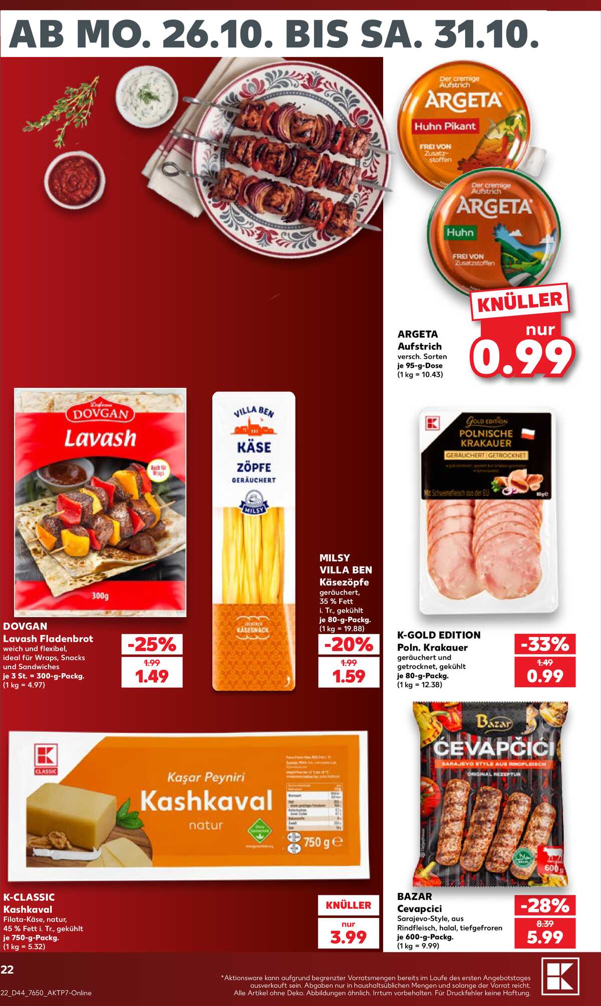 Leták Kaufland Německo 25.10.-31.10.2026 strana 22