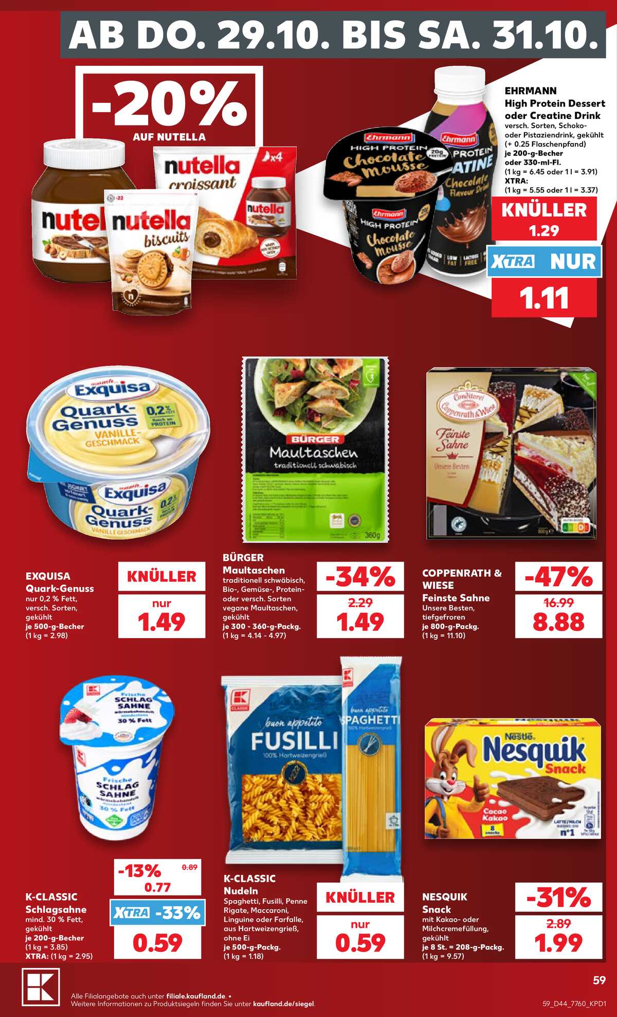 Leták Kaufland Německo 25.10.-31.10.2026 strana 59