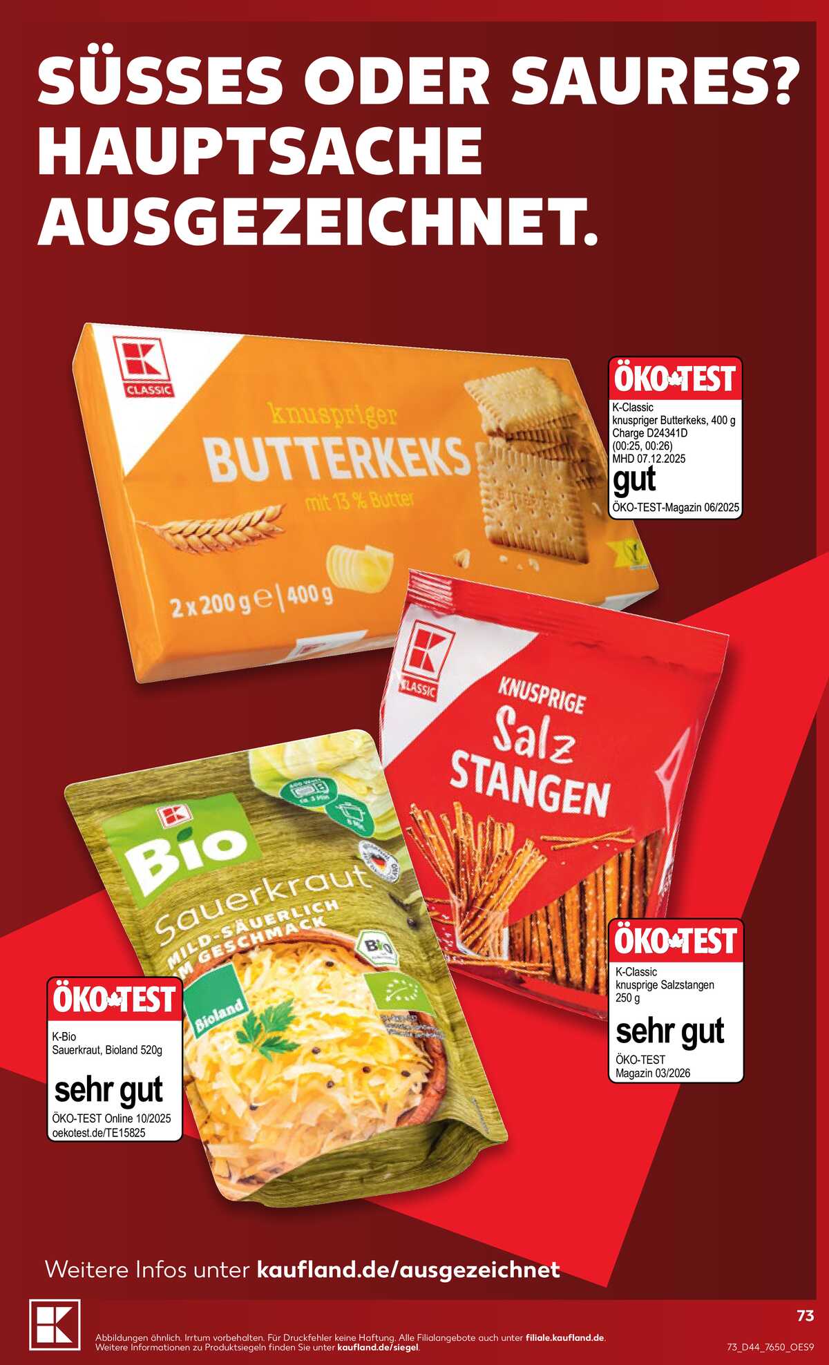 Leták Kaufland Německo 25.10.-31.10.2026 strana 73