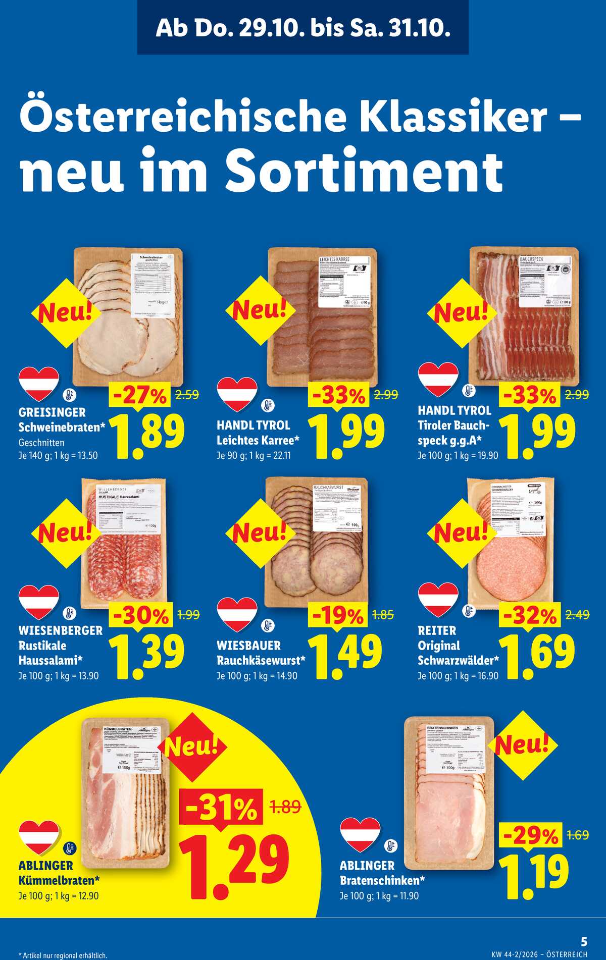 Leták Lidl Rakousko 29.10.-4.11.2026 strana 7