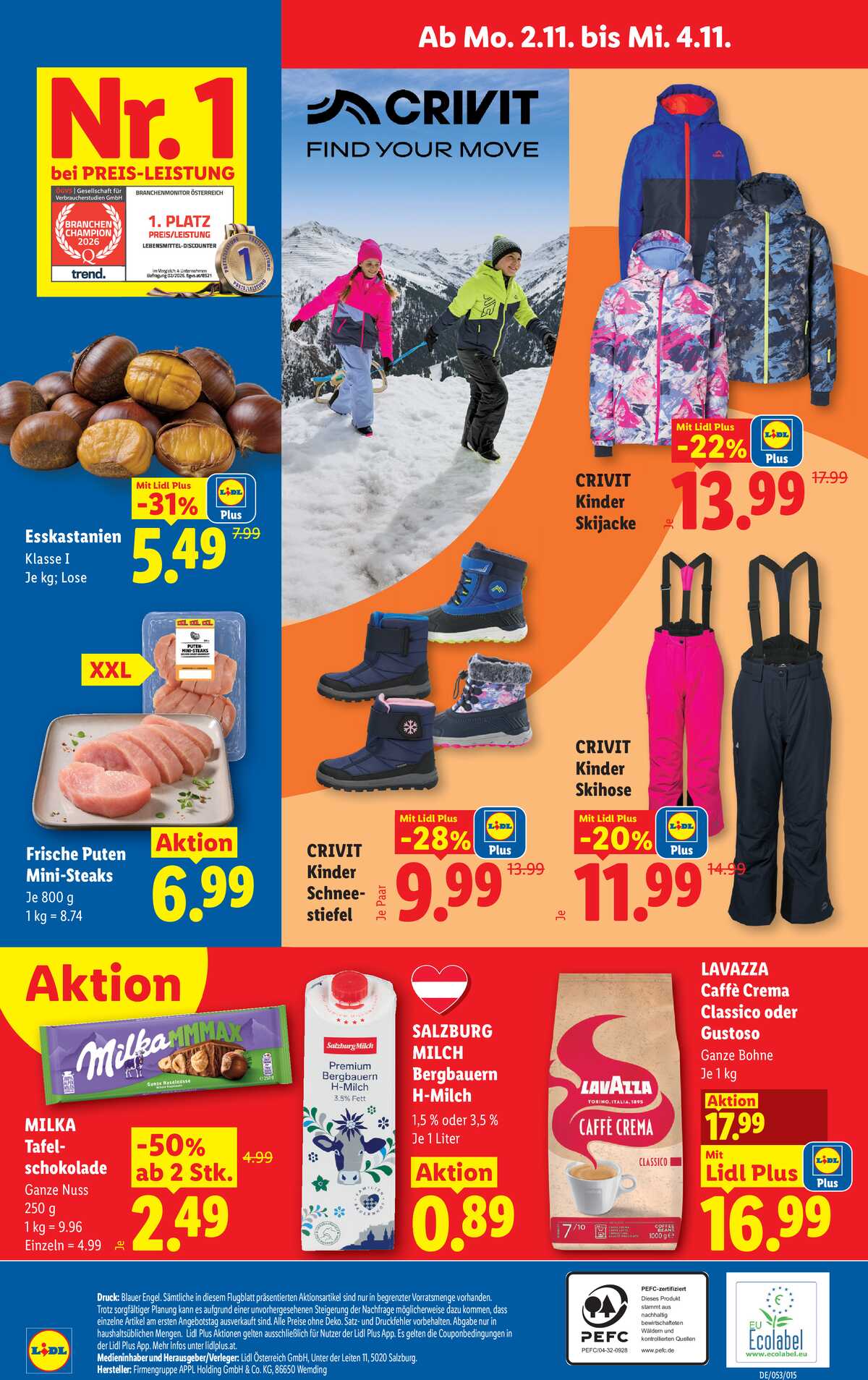 Leták Lidl Rakousko 29.10.-4.11.2026 strana 29