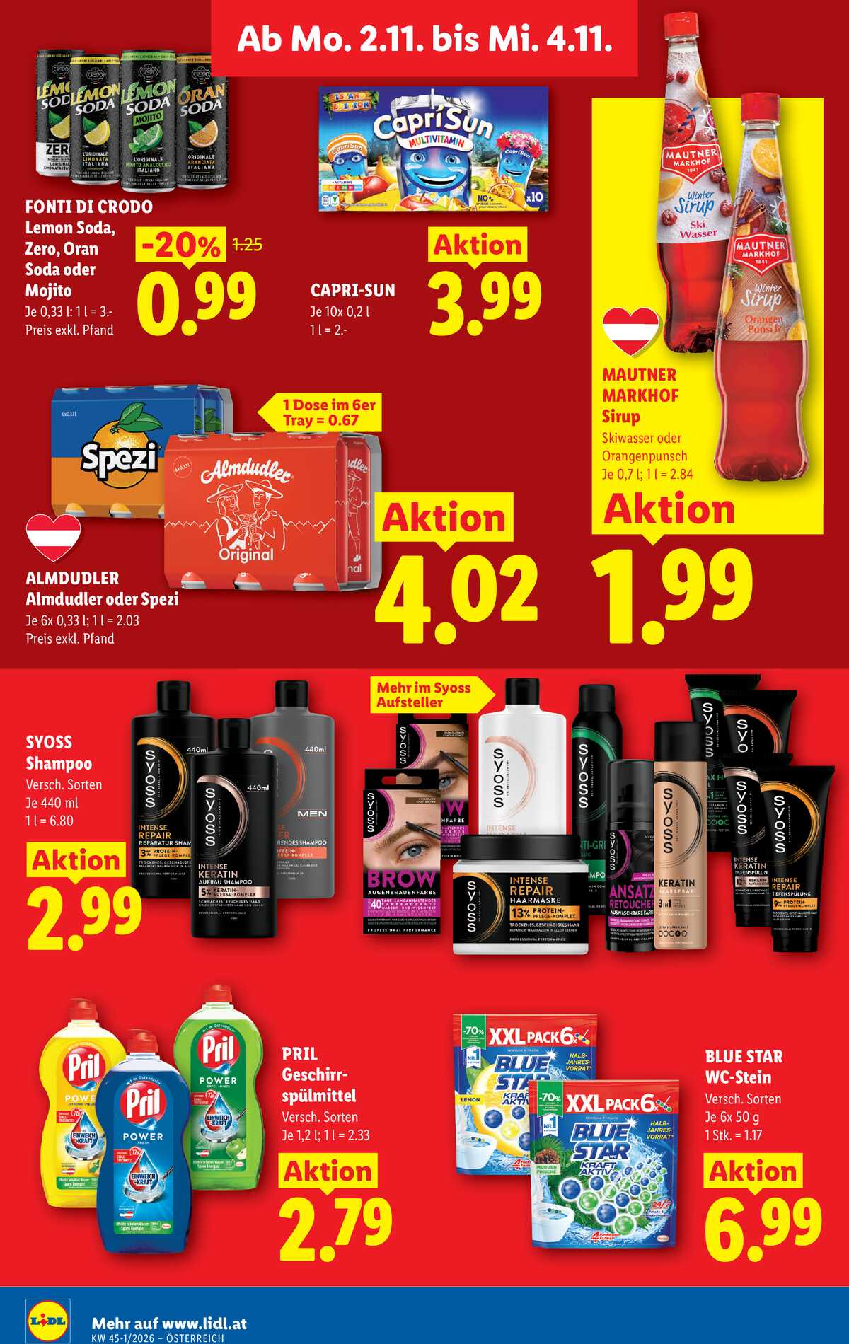 Leták Lidl Rakousko 29.10.-4.11.2026 strana 43