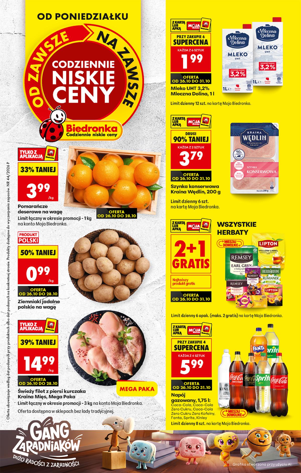 Leták Biedronka Polsko 26.10.-1.11.2026 strana 1