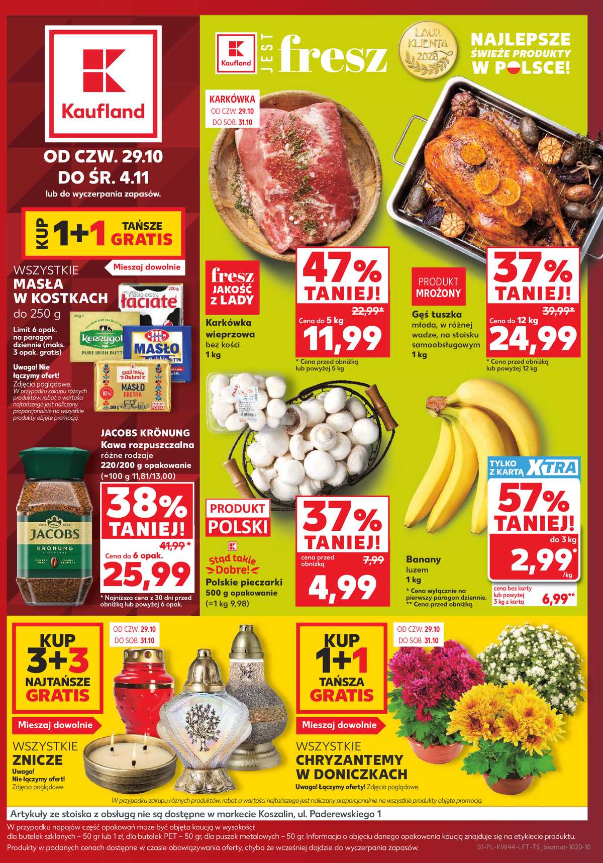 Leták Kaufland Polsko 29.10.-4.11.2026 - Týdenní zpravodaj strana 1