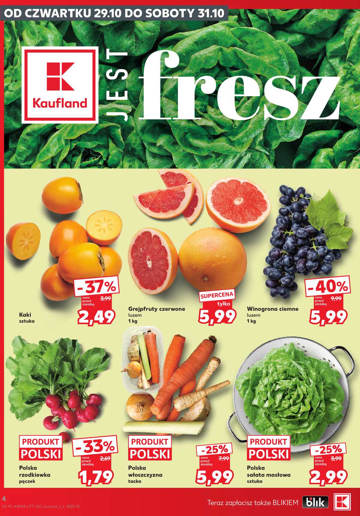Leták Kaufland Polsko 29.10.-4.11.2026 - Týdenní zpravodaj strana 4