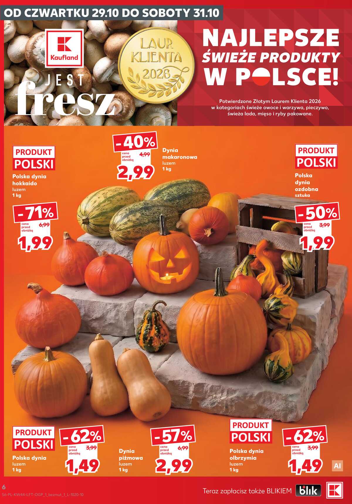 Leták Kaufland Polsko 29.10.-4.11.2026 - Týdenní zpravodaj strana 6