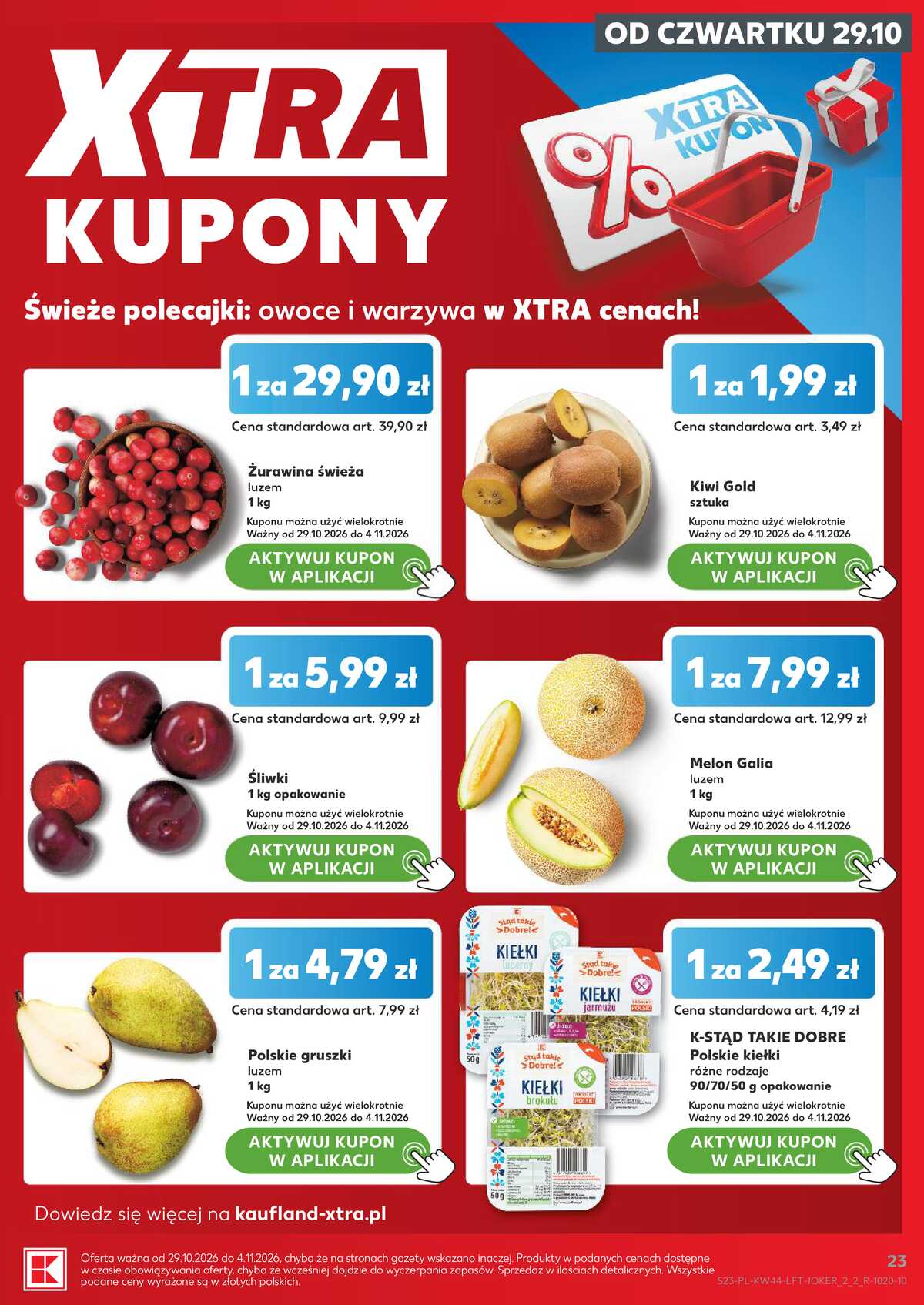 Leták Kaufland Polsko 29.10.-4.11.2026 - Týdenní zpravodaj strana 23