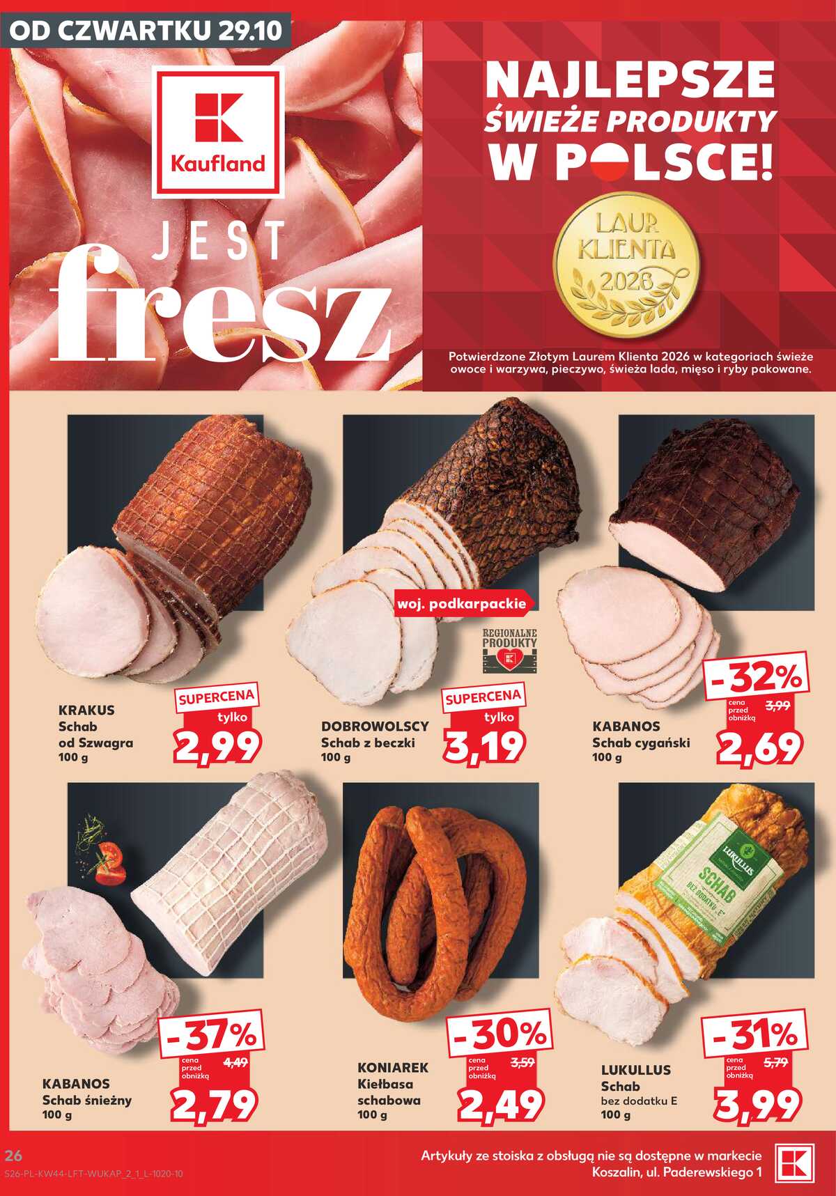 Leták Kaufland Polsko 29.10.-4.11.2026 - Týdenní zpravodaj strana 26