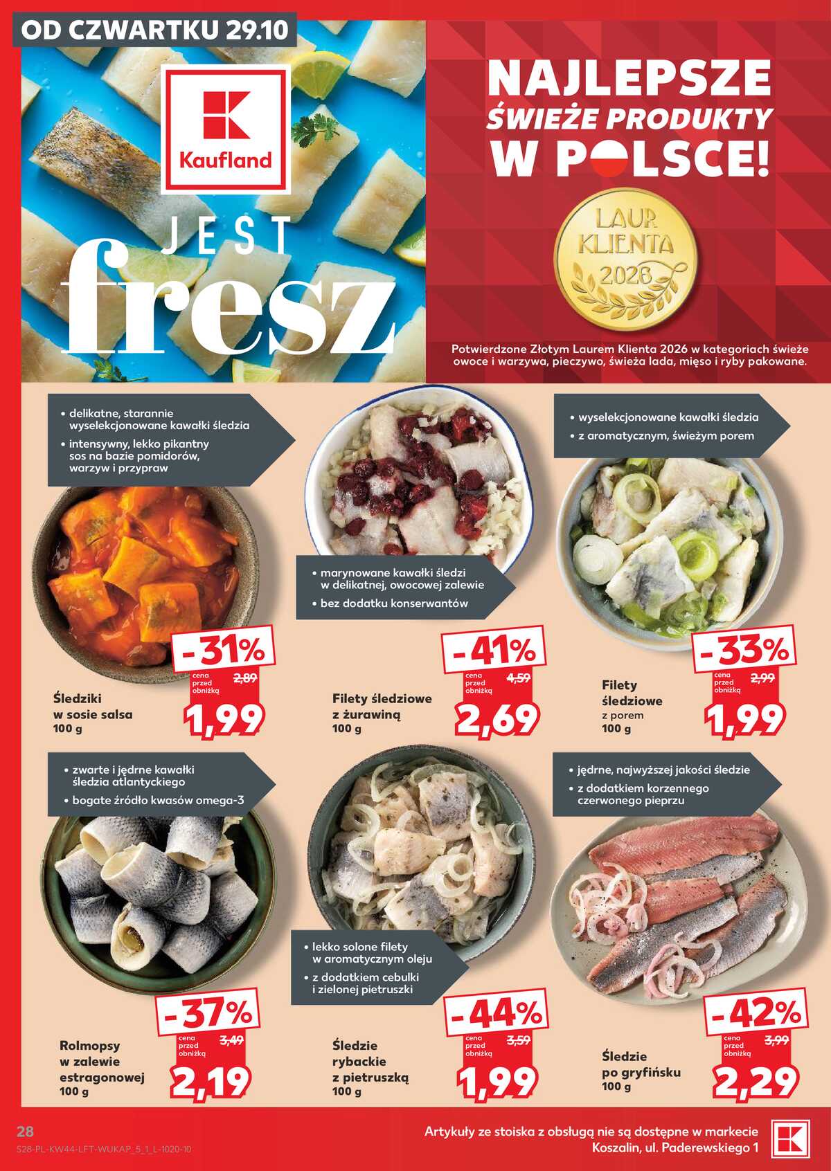 Leták Kaufland Polsko 29.10.-4.11.2026 - Týdenní zpravodaj strana 28