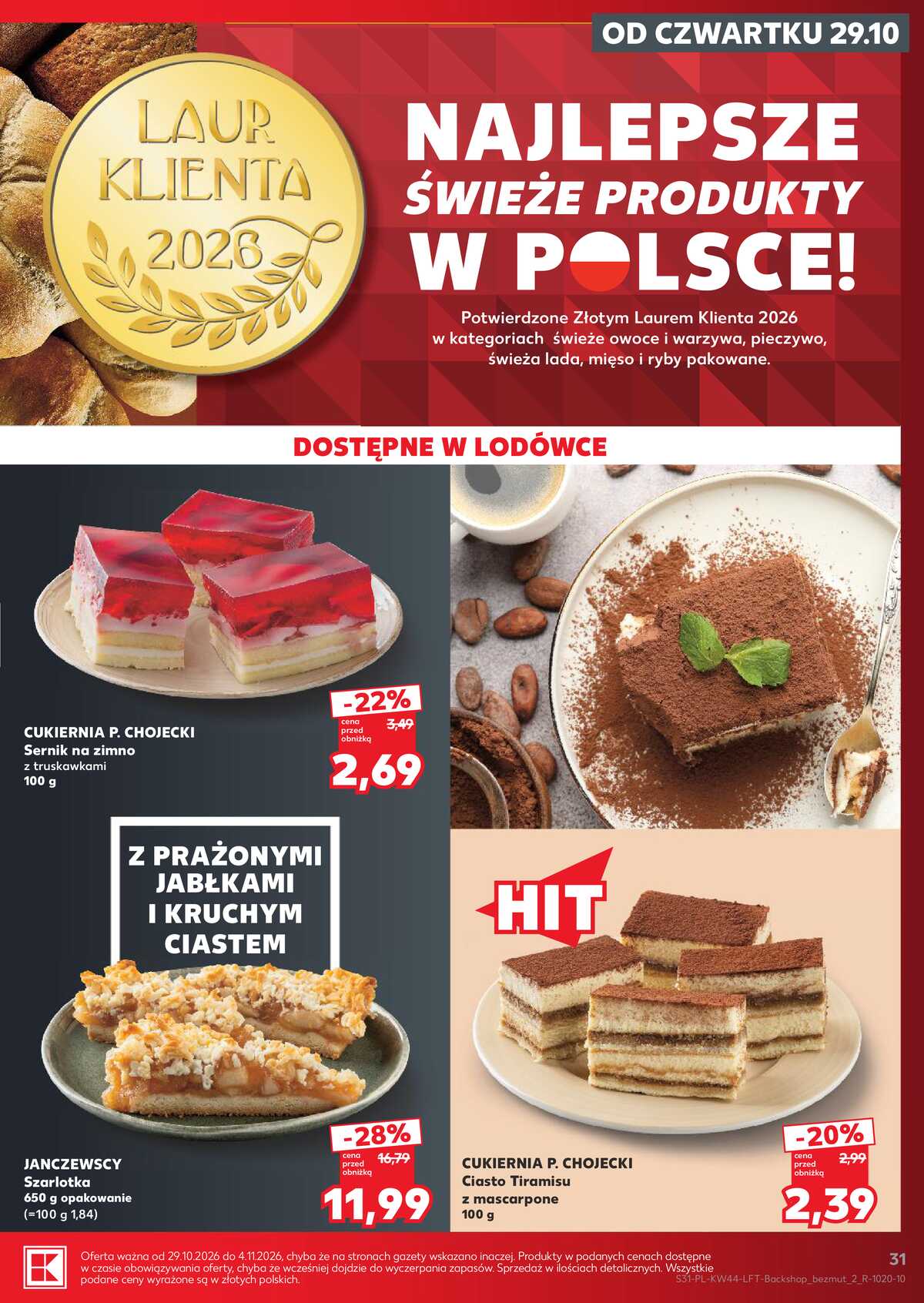 Leták Kaufland Polsko 29.10.-4.11.2026 - Týdenní zpravodaj strana 31
